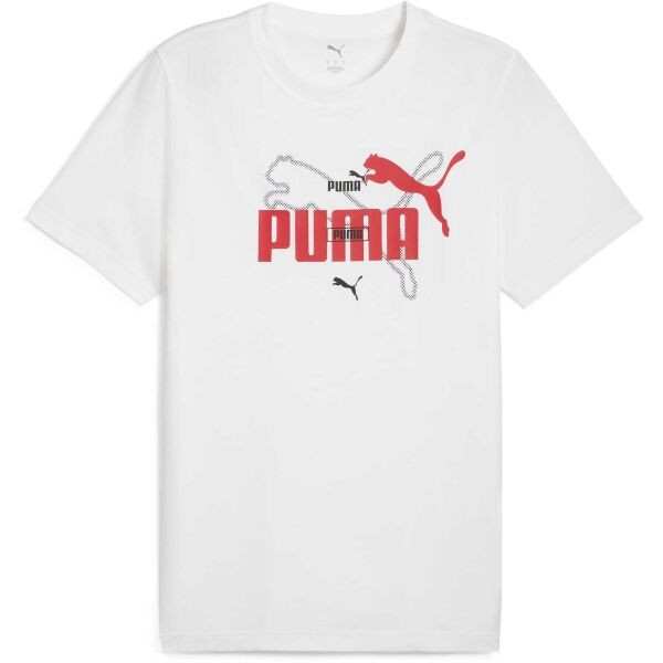 Puma ESSENTIALS LOGO LAB SUMMER TEE Pánské triko, bílá, velikost