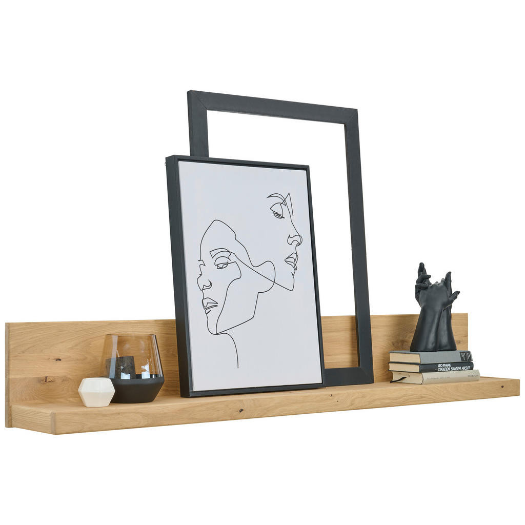 Linea Natura NÁSTĚNNÁ POLICE, barvy dubu, 154/24/24 cm