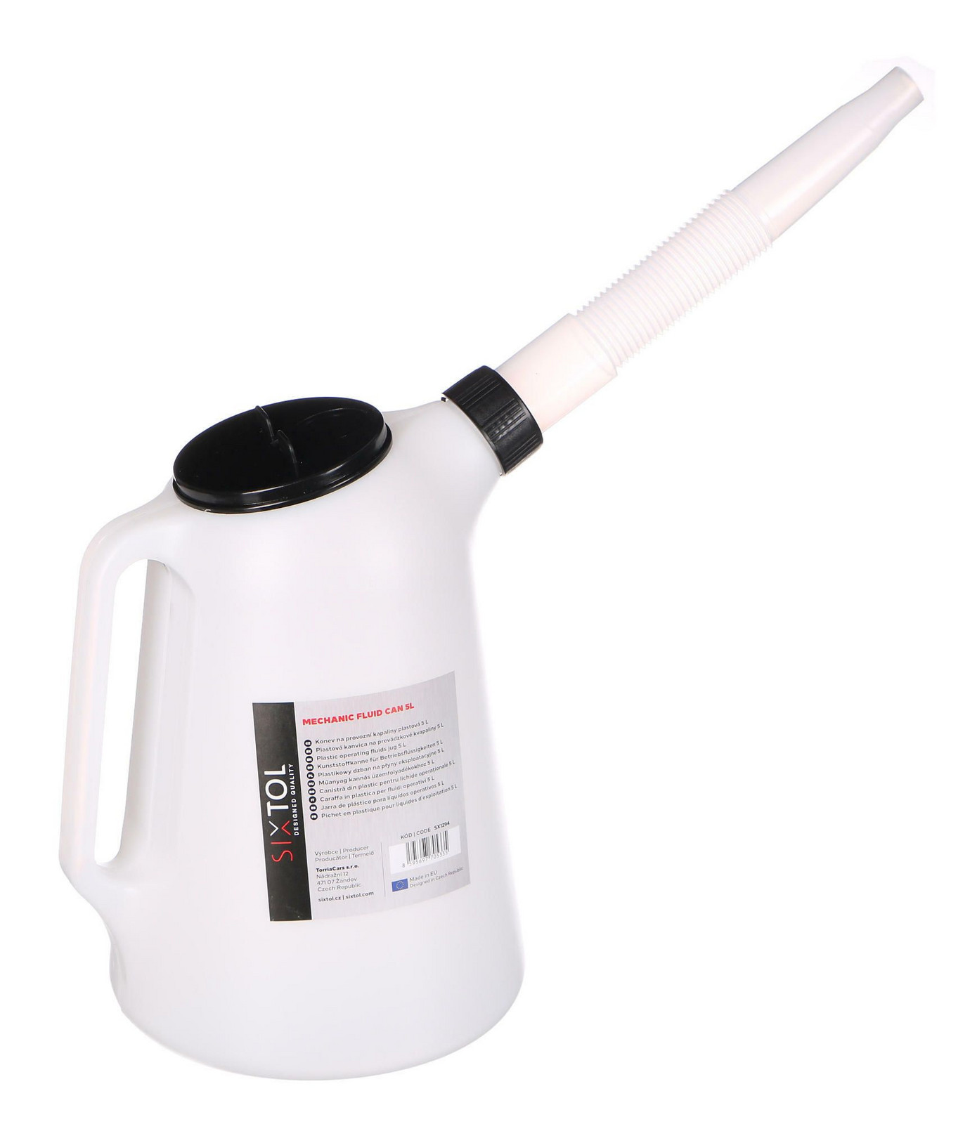 Konev na provozní kapaliny plastová MECHANIC FLUID CAN 5L SIXTOL