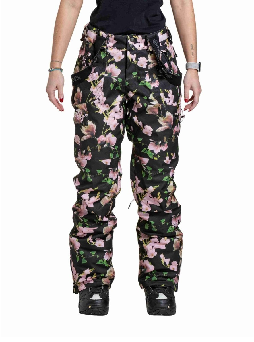 Dámské snb & ski kalhoty meatfly foxy černá/magnolia xs