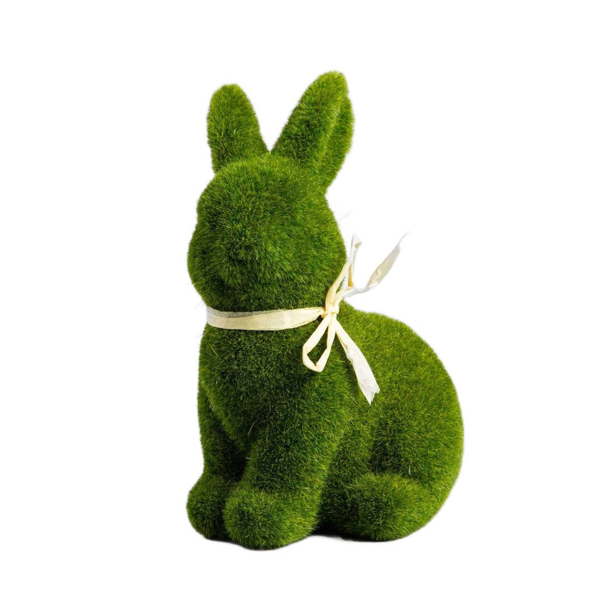 Velikonoční figurka | POLY | zelený zajíc | 8x6x12 cm | 725630