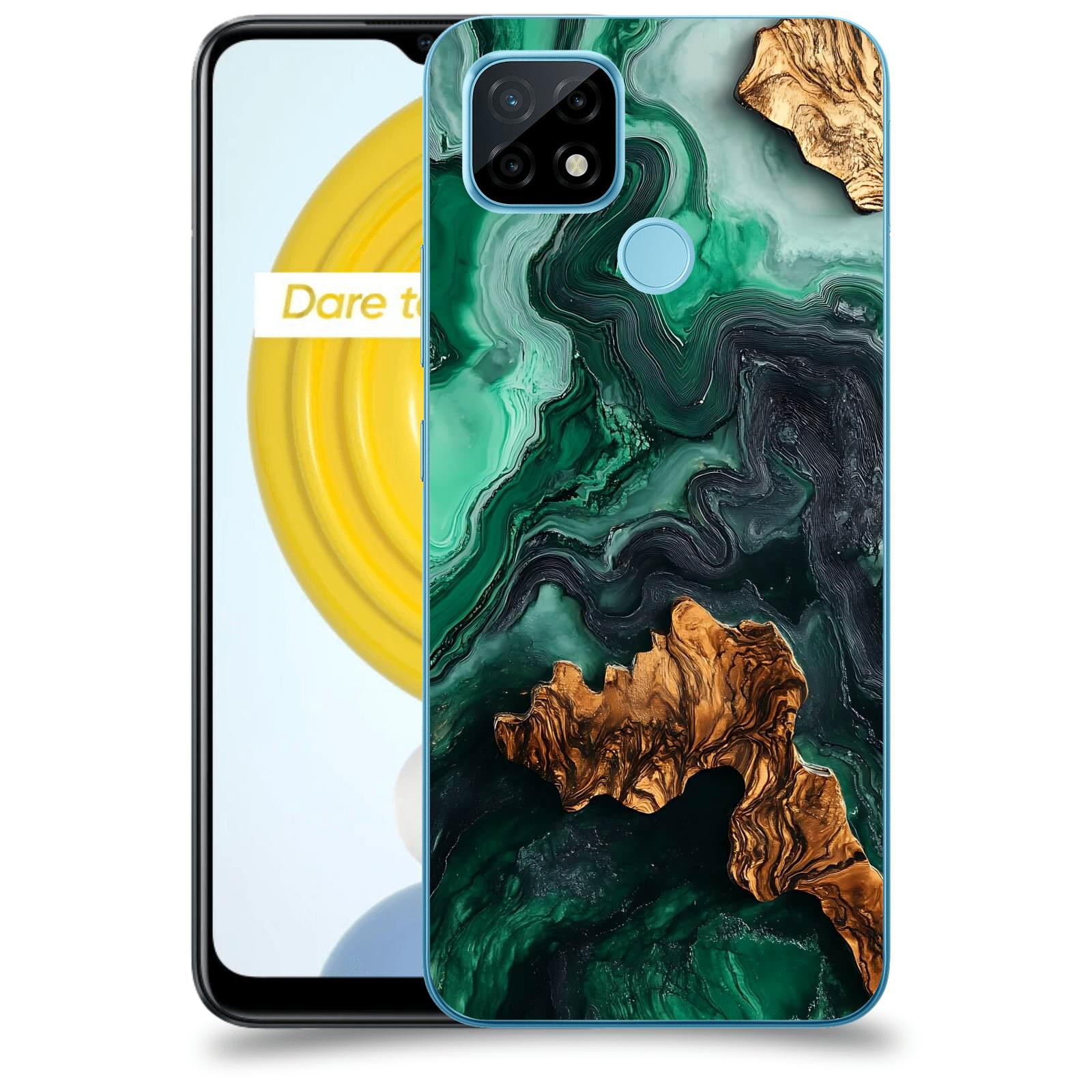 ACOVER Kryt na mobil Realme C21 - Forest Wood IV