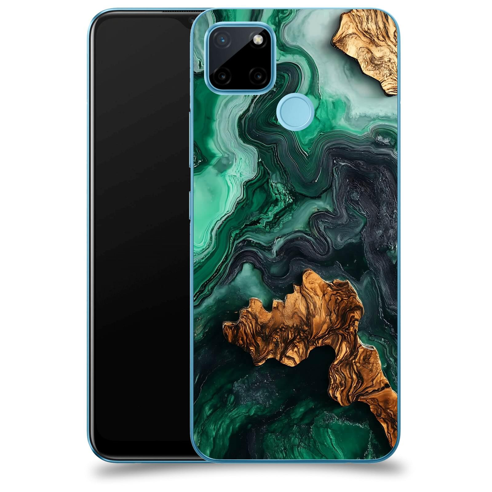 ACOVER Kryt na mobil Realme C21Y - Forest Wood IV
