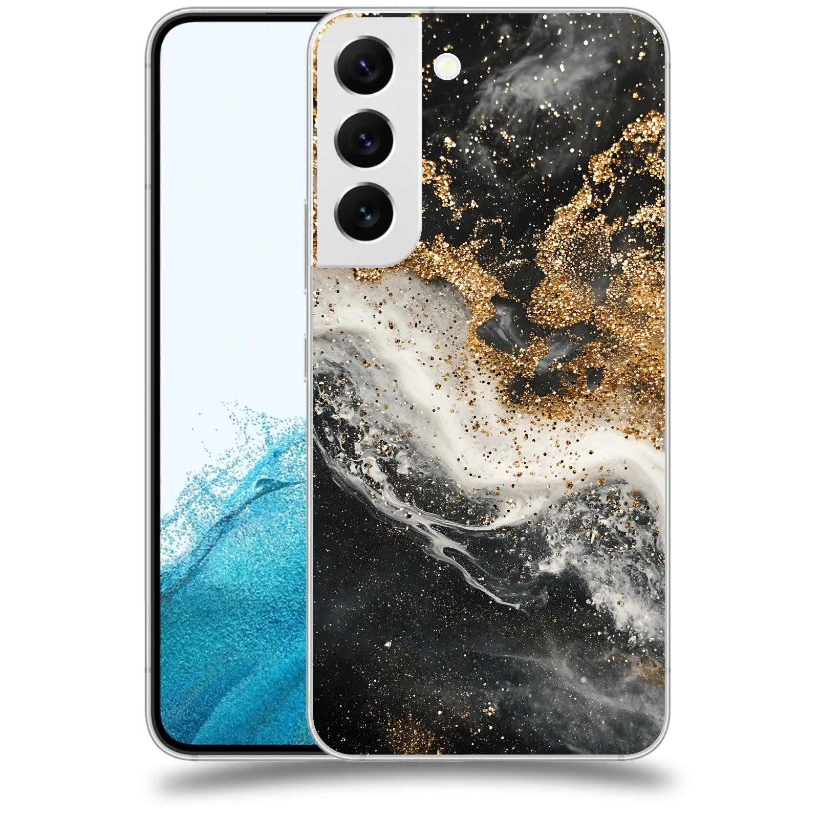 ACOVER Kryt na mobil Samsung Galaxy S22 5G - Liquid Gold I