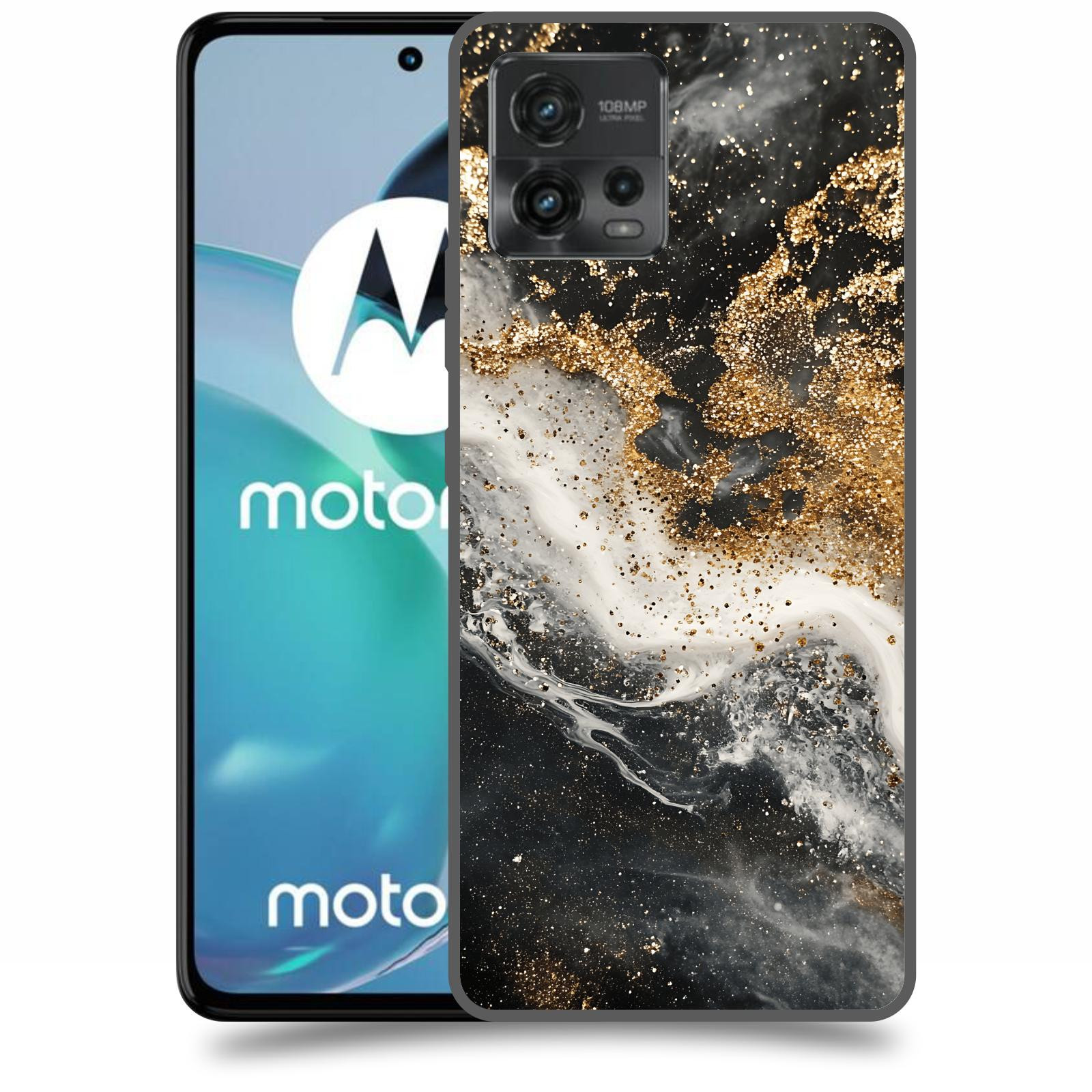 ACOVER Kryt na mobil Motorola Moto G72 - Liquid Gold I