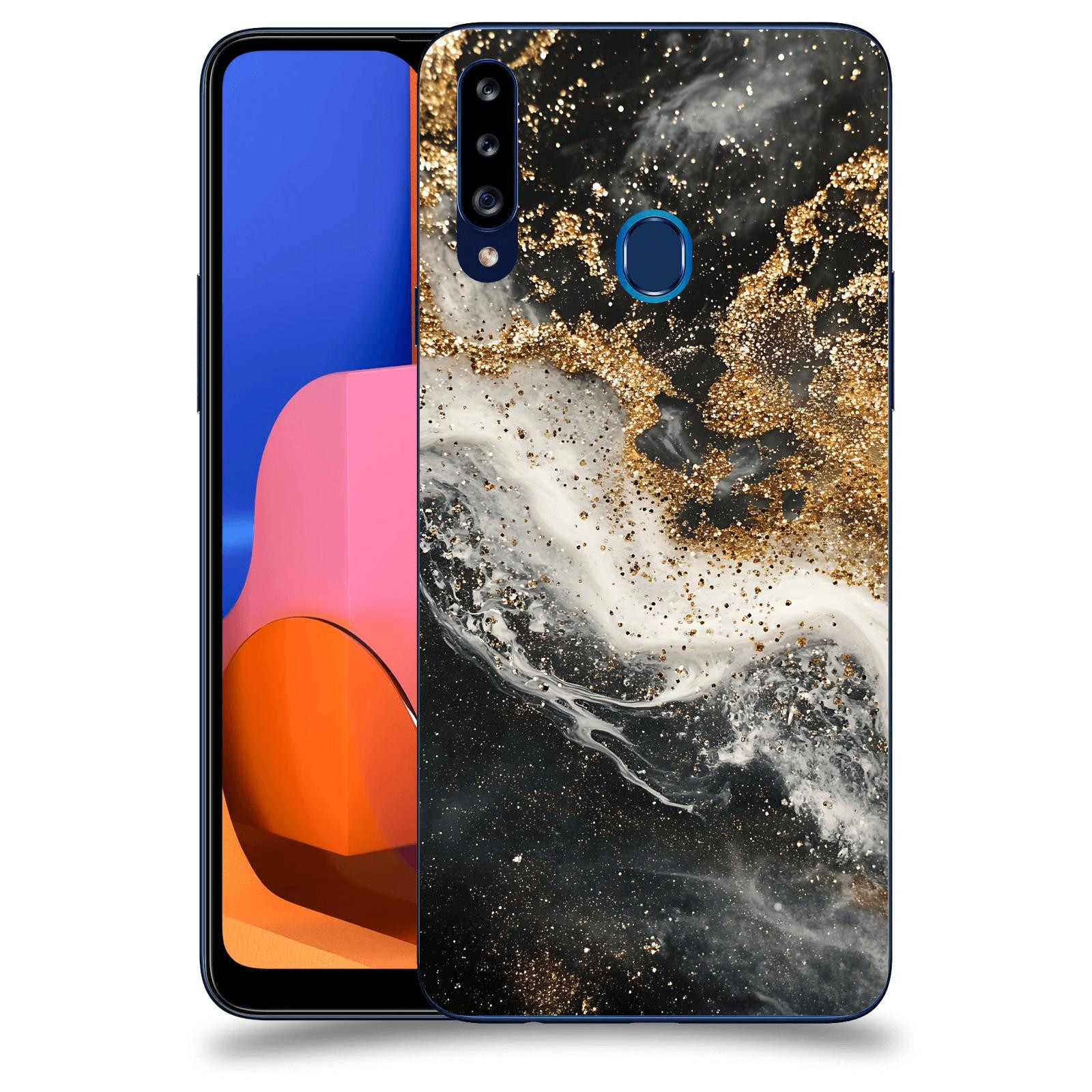 ACOVER Kryt na mobil Samsung Galaxy A20s - Liquid Gold I