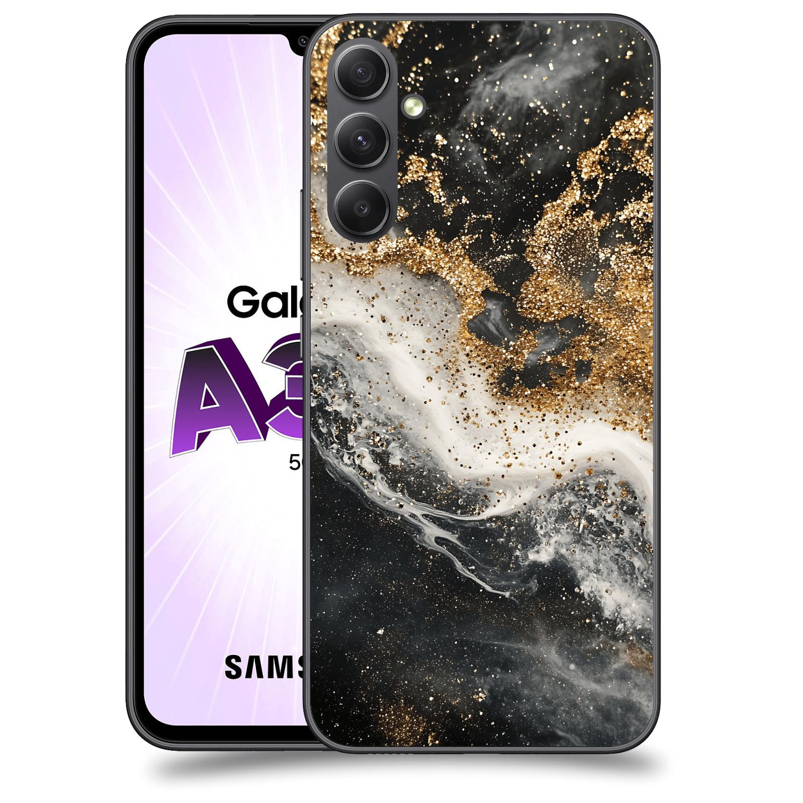 ACOVER Kryt na mobil Samsung Galaxy A34 - Liquid Gold I