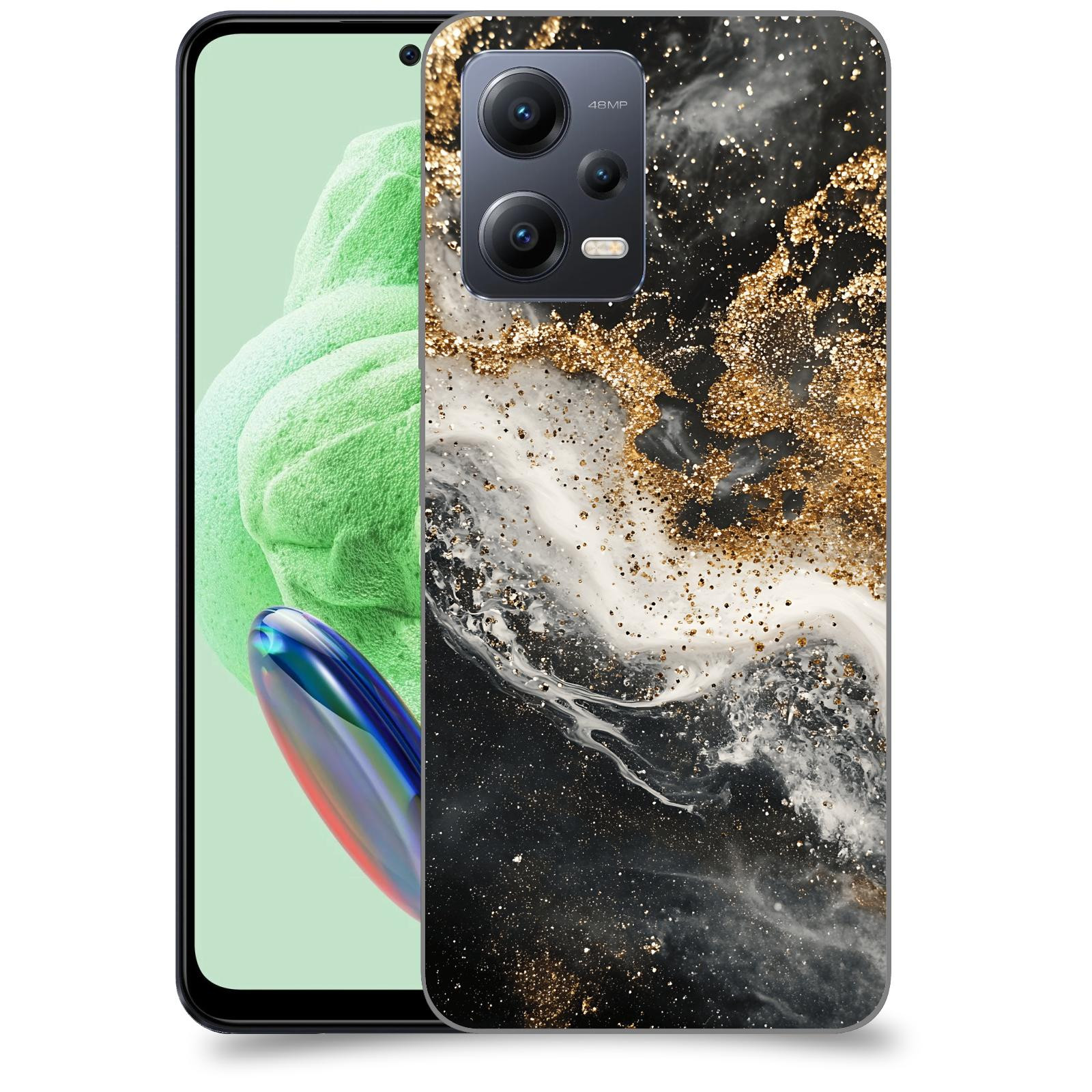 ACOVER Kryt na mobil Xiaomi Redmi Note 12 PRO 5G - Liquid Gold I
