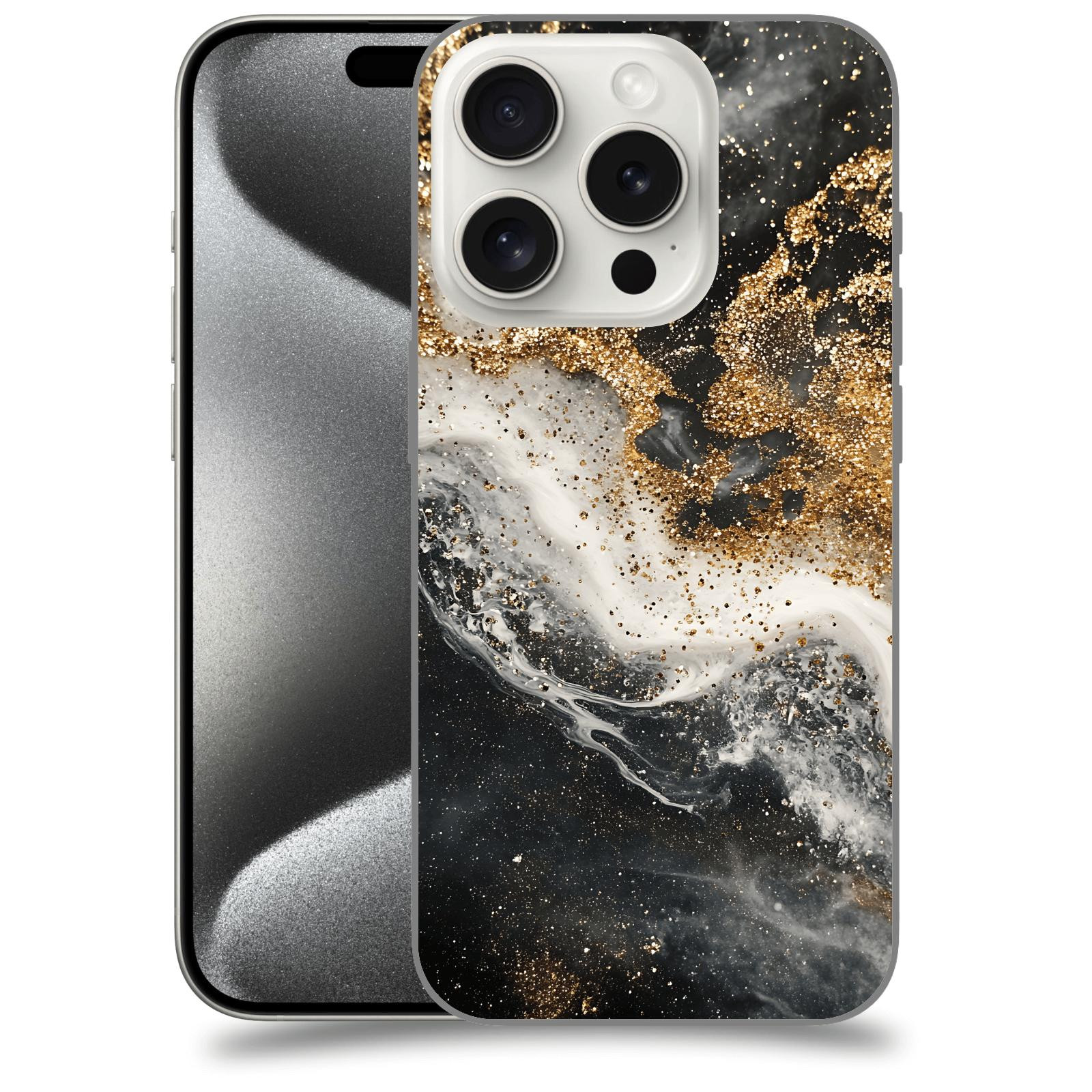 ACOVER Kryt na mobil Apple iPhone 15 pro - Liquid Gold I