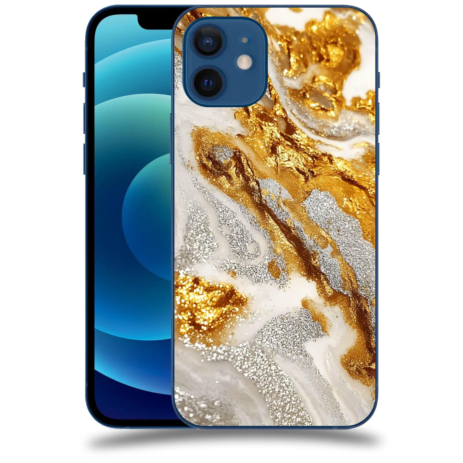 ACOVER Kryt na mobil Apple iPhone 12 - Liquid Gold II