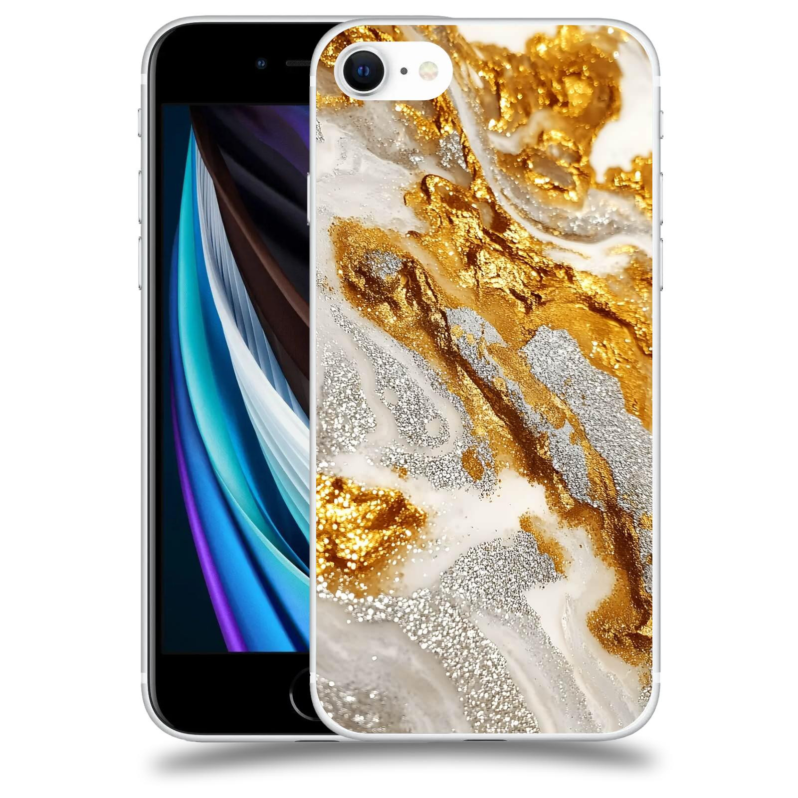 ACOVER Kryt na mobil Apple iPhone SE 2020 - Liquid Gold II