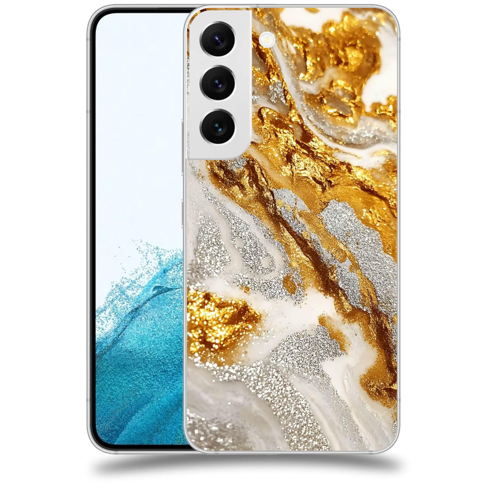 ACOVER Kryt na mobil Samsung Galaxy S22 5G - Liquid Gold II
