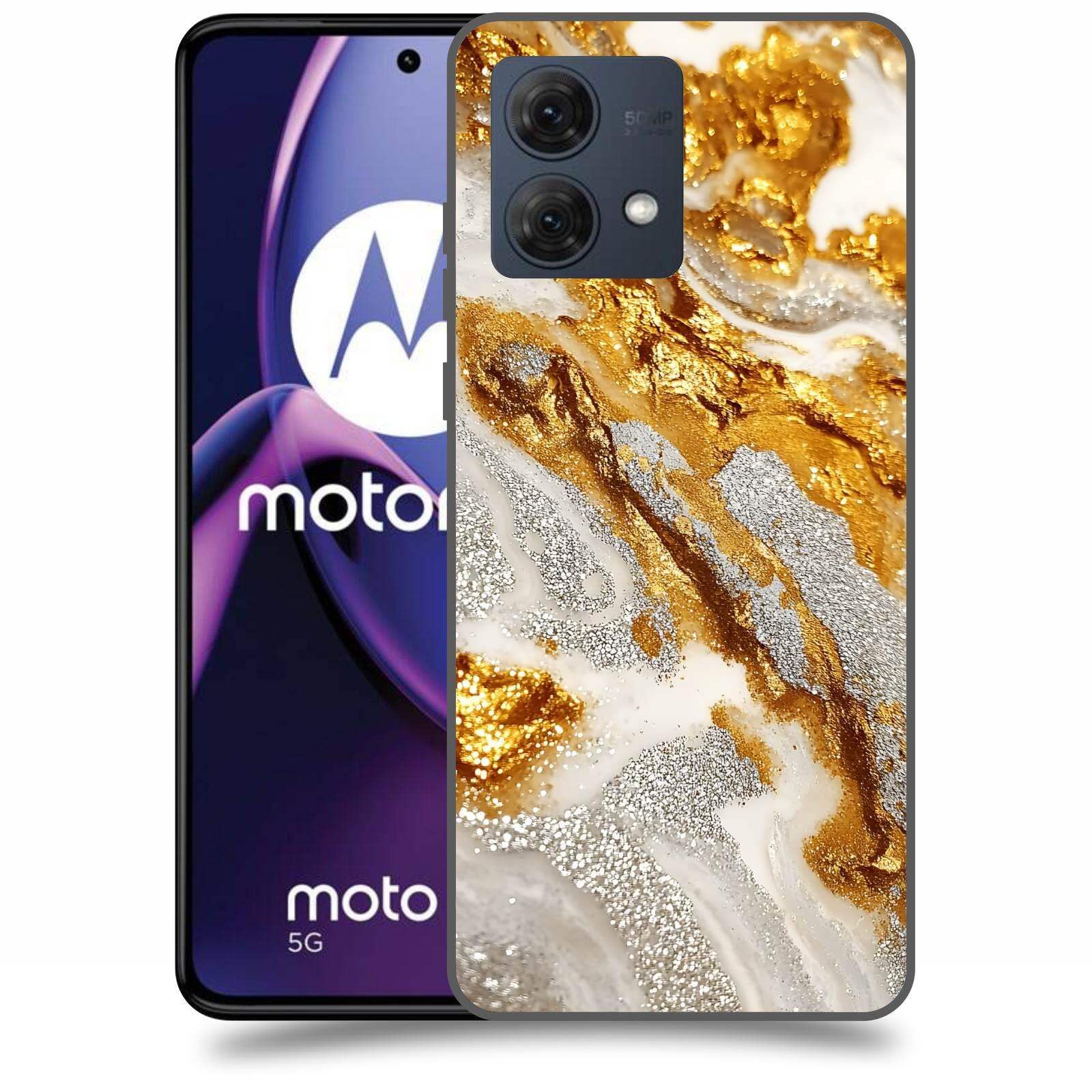ACOVER Kryt na mobil Motorola Moto G84 5G - Liquid Gold II