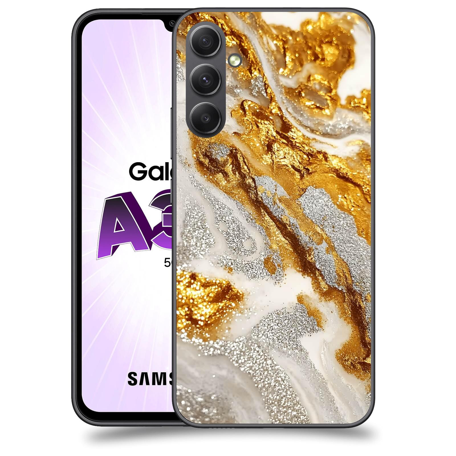 ACOVER Kryt na mobil Samsung Galaxy A34 - Liquid Gold II