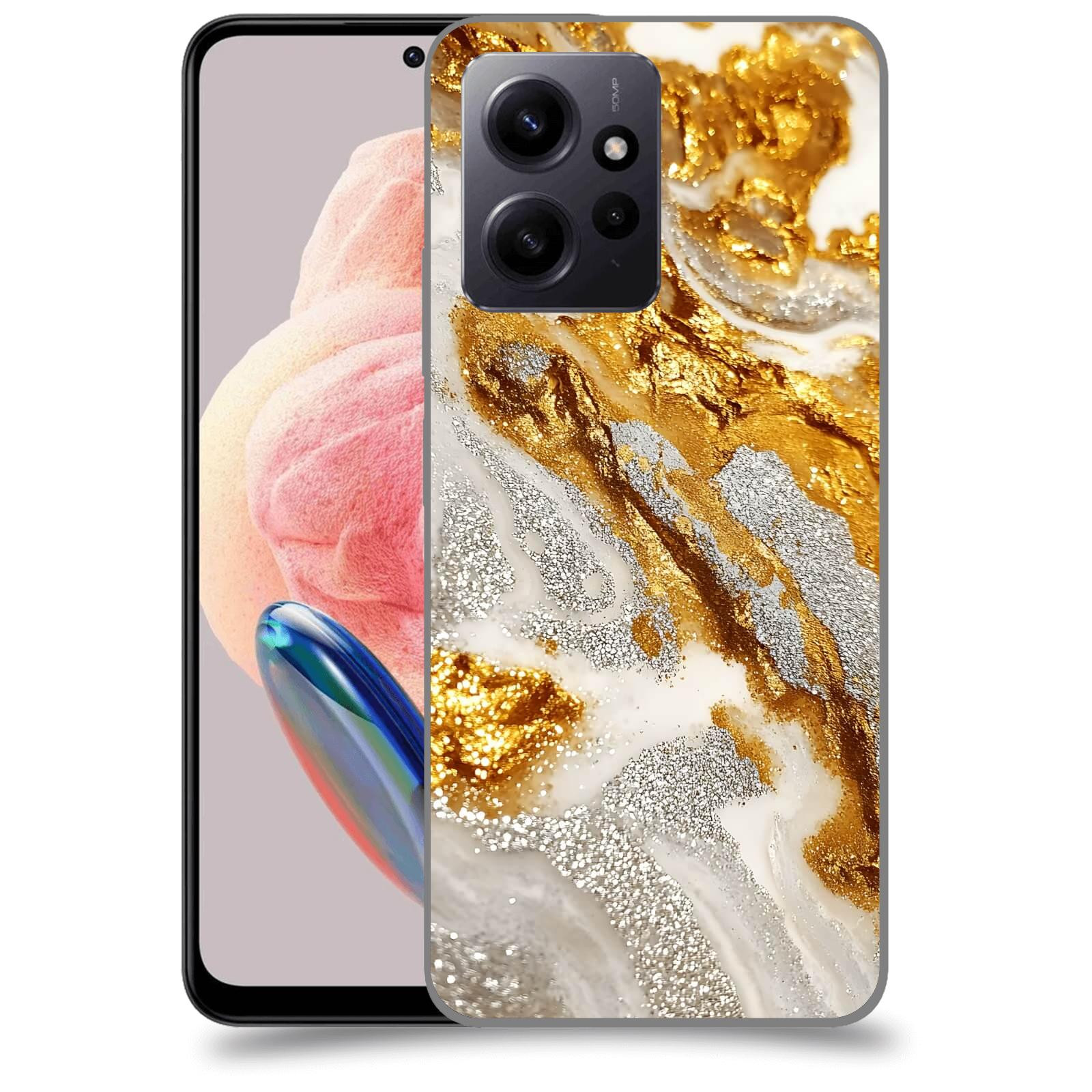ACOVER Kryt na mobil Xiaomi Redmi Note 12 4G - Liquid Gold II