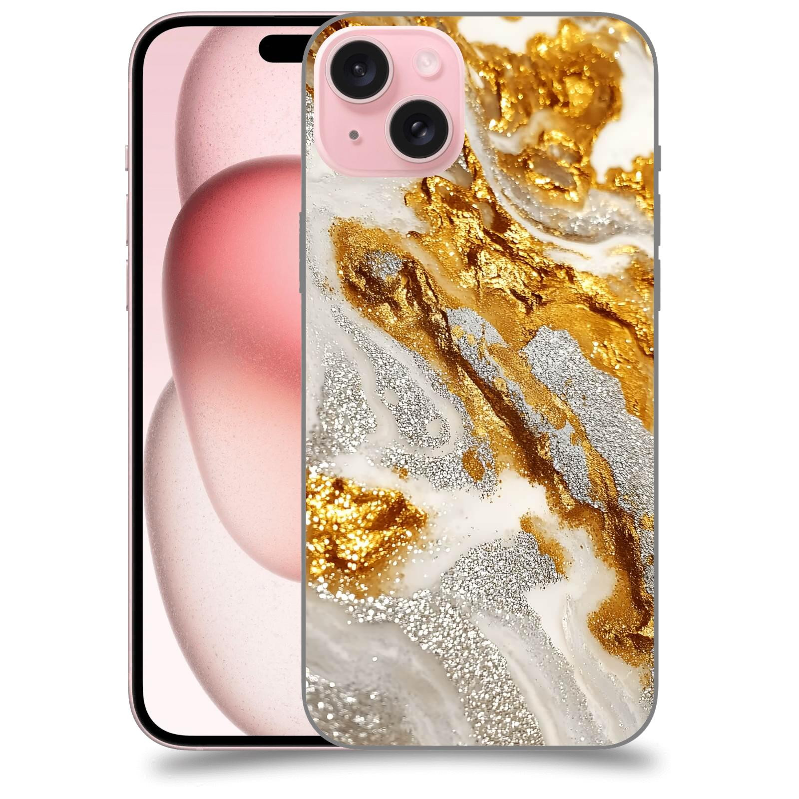 ACOVER Kryt na mobil Apple iPhone 15 plus - Liquid Gold II