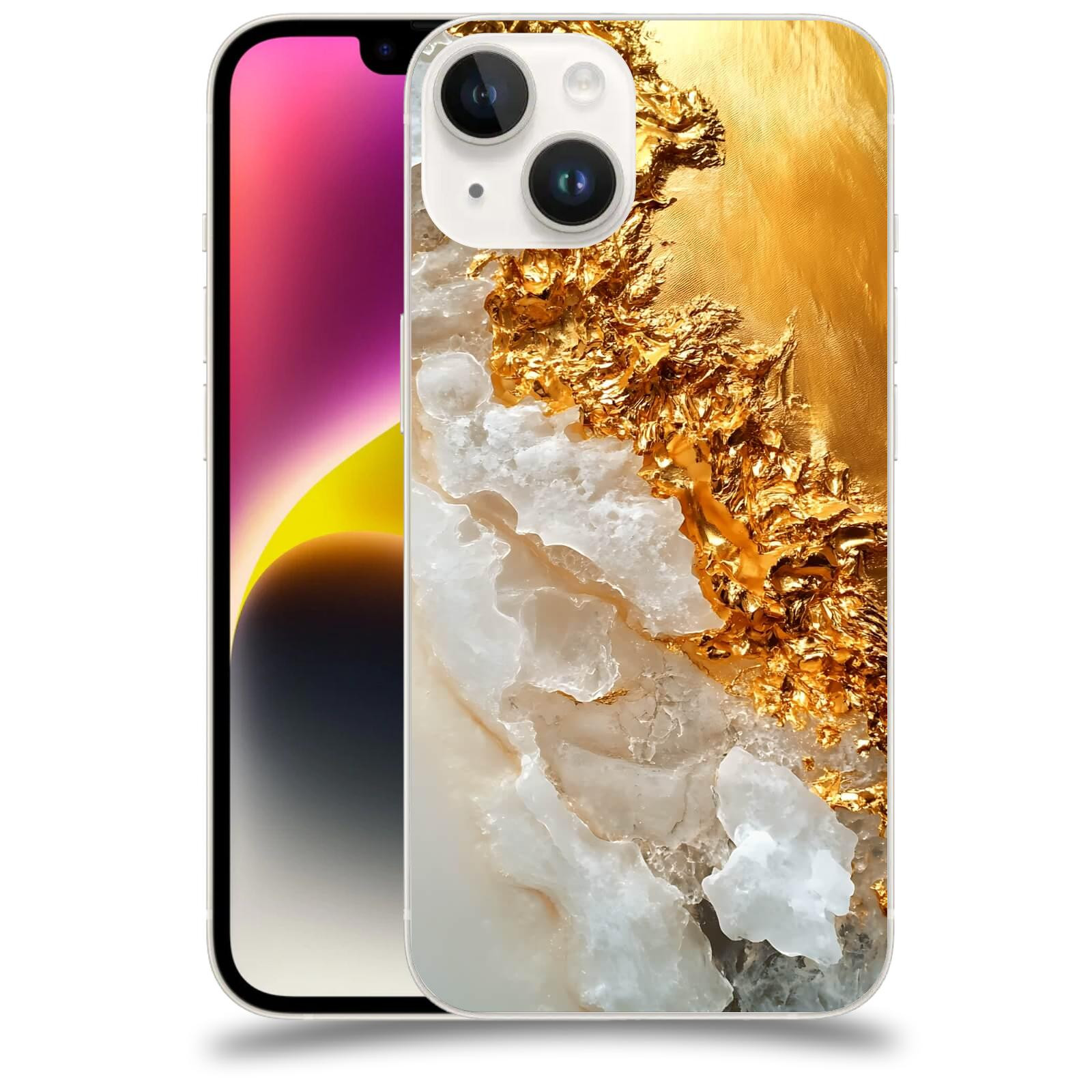 ACOVER Kryt na mobil Apple iPhone 14 - Liquid Gold III