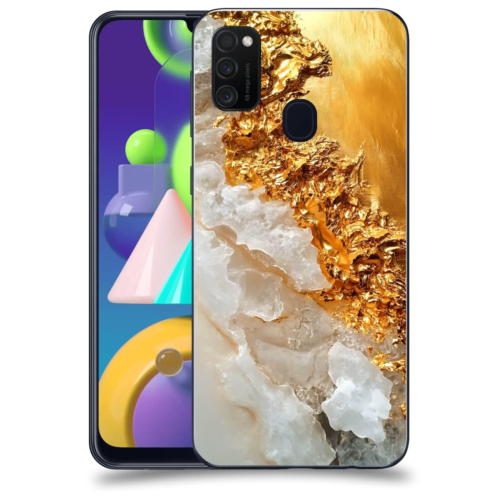 ACOVER Kryt na mobil Samsung Galaxy M21 M215F - Liquid Gold III