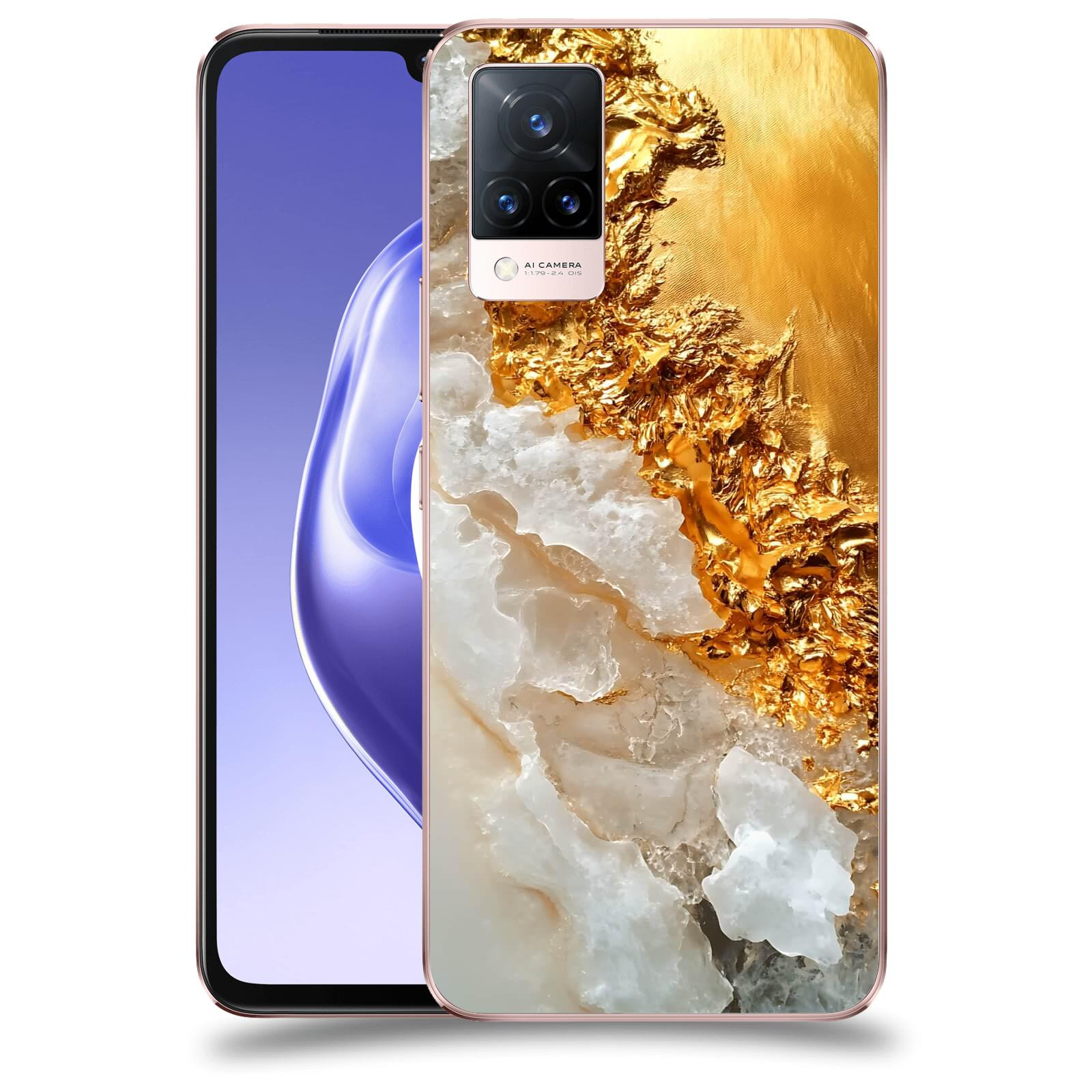 ACOVER Kryt na mobil Vivo V21 5G - Liquid Gold III