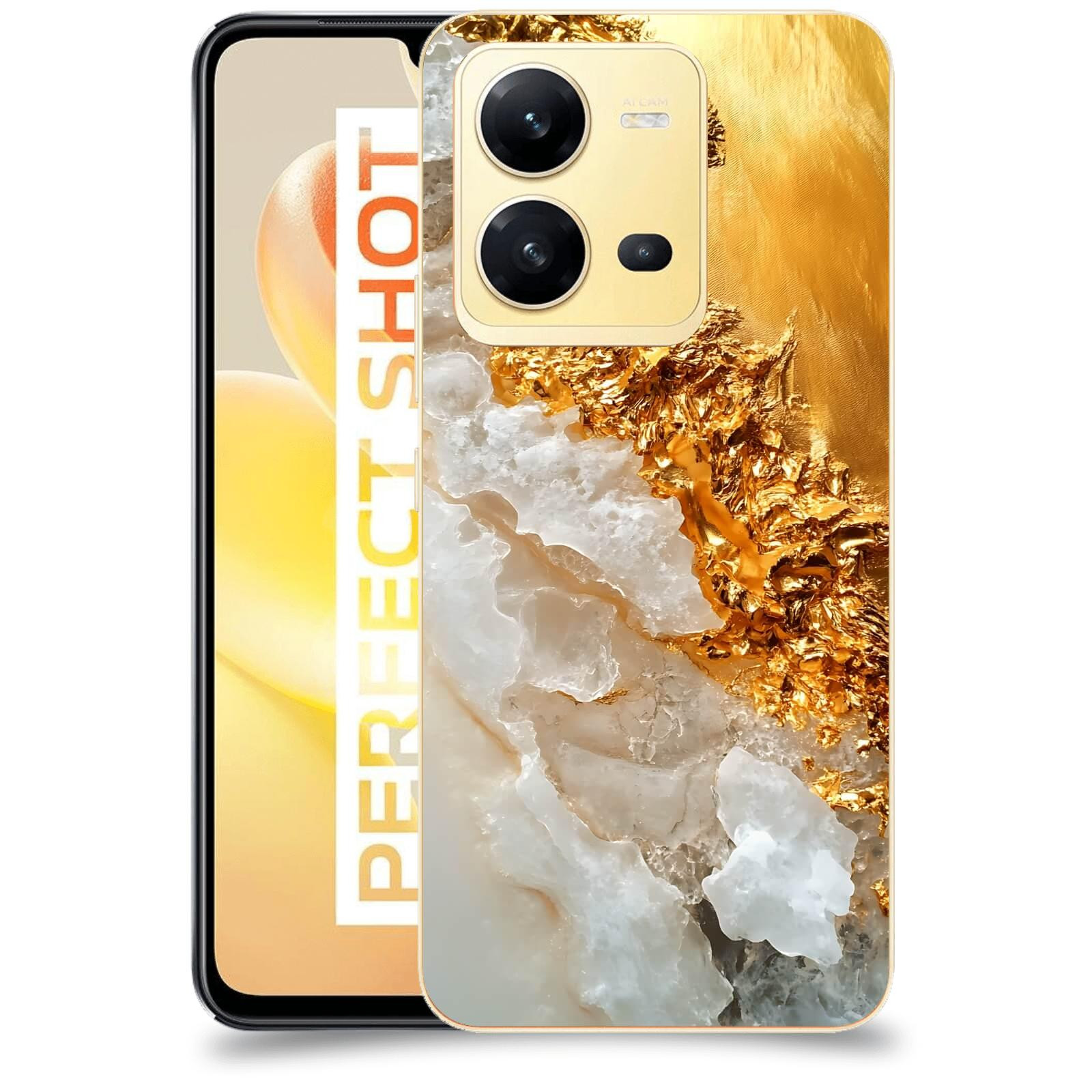 ACOVER Kryt na mobil Vivo X80 Lite - Liquid Gold III