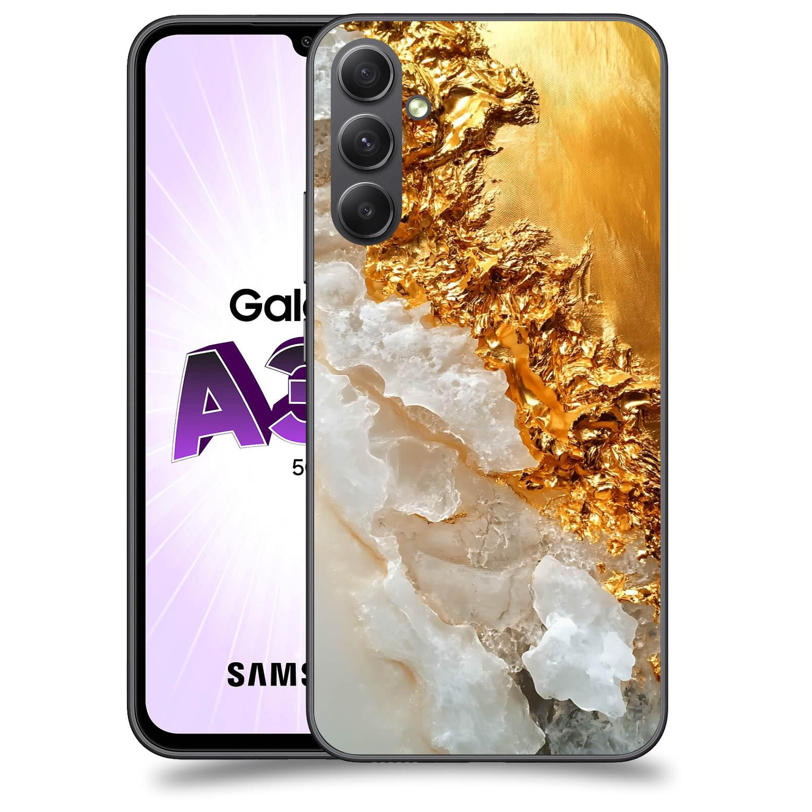 ACOVER Kryt na mobil Samsung Galaxy A34 - Liquid Gold III
