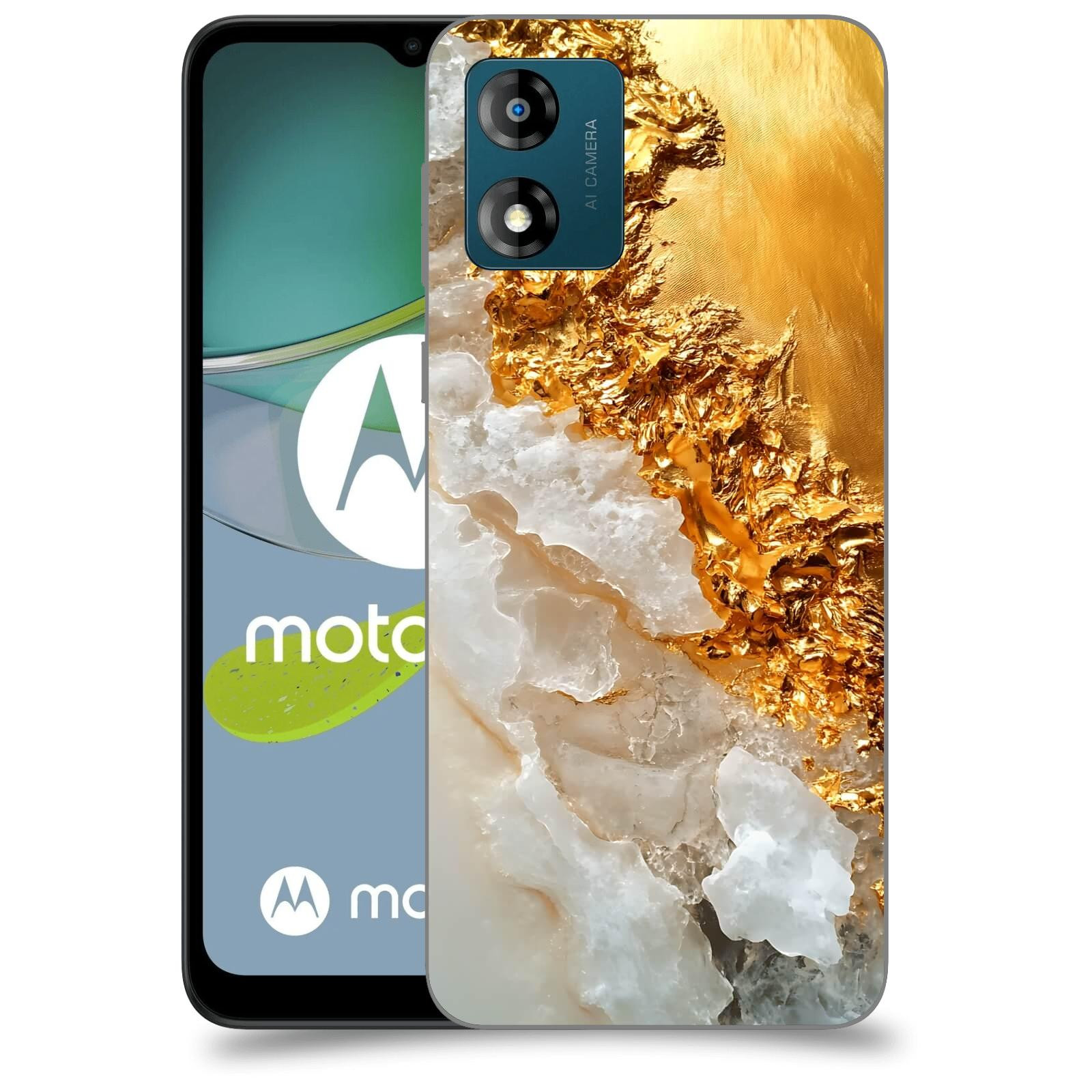 ACOVER Kryt na mobil Motorola Moto E13 - Liquid Gold III