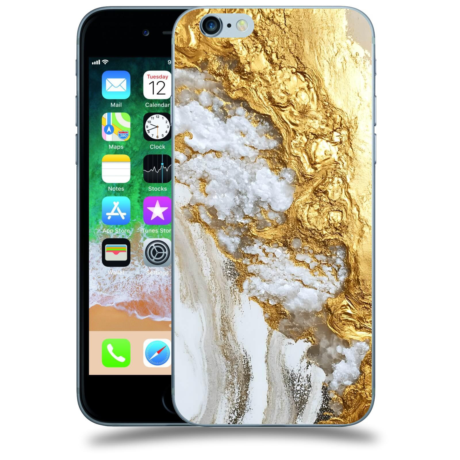 ACOVER Kryt na mobil Apple iPhone 6/6S - Liquid Gold V