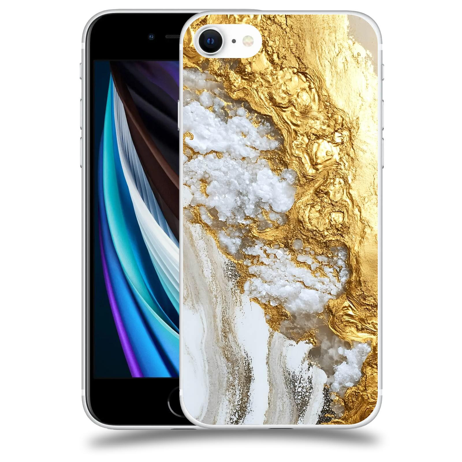 ACOVER Kryt na mobil Apple iPhone SE 2020 - Liquid Gold V