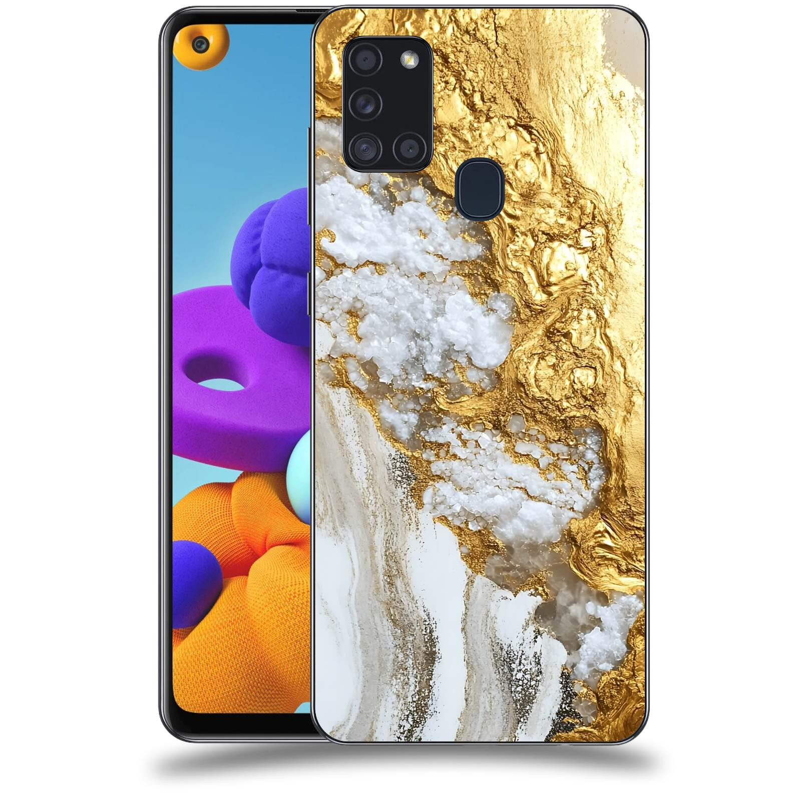 ACOVER Kryt na mobil Samsung Galaxy A21s - Liquid Gold V