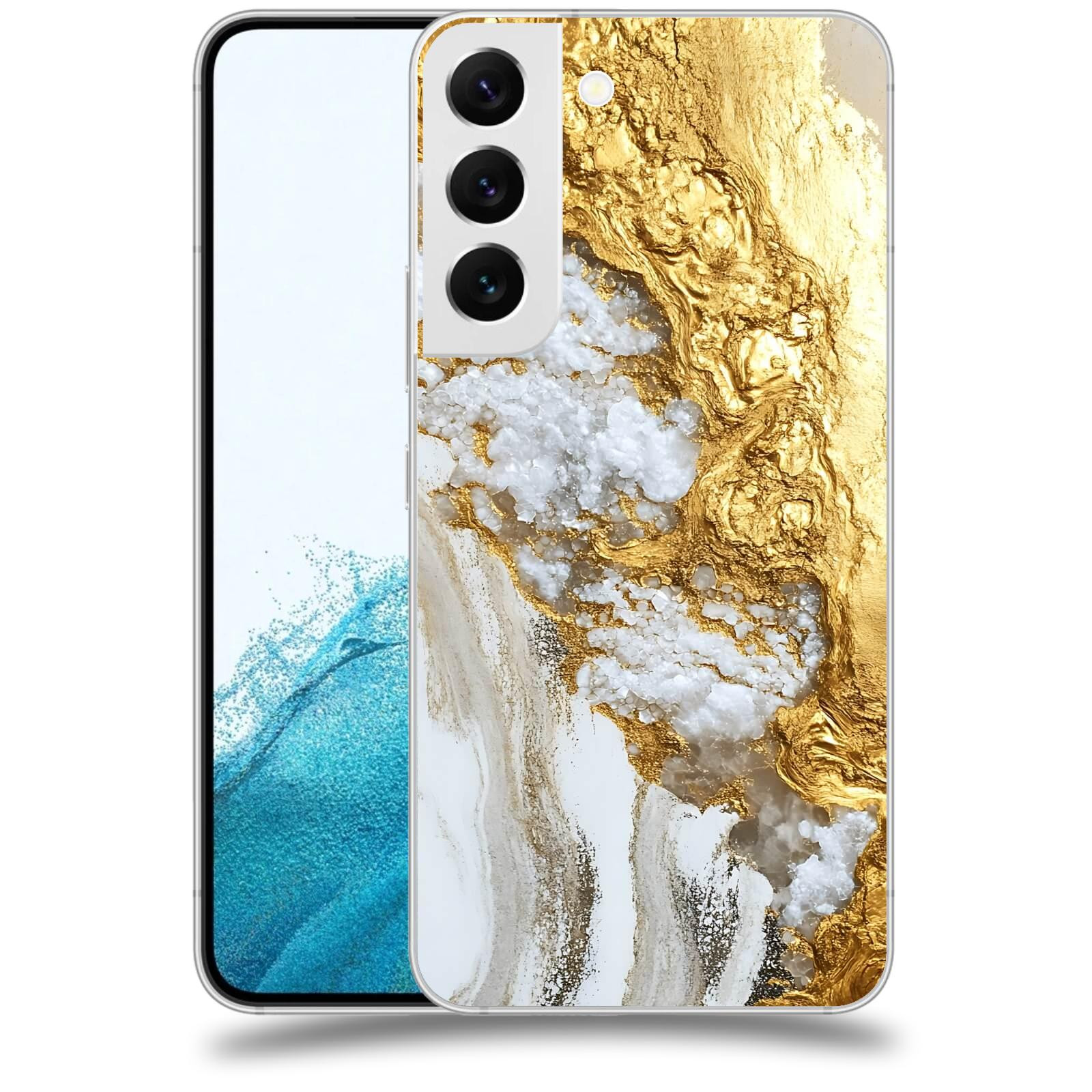 ACOVER Kryt na mobil Samsung Galaxy S22 5G - Liquid Gold V