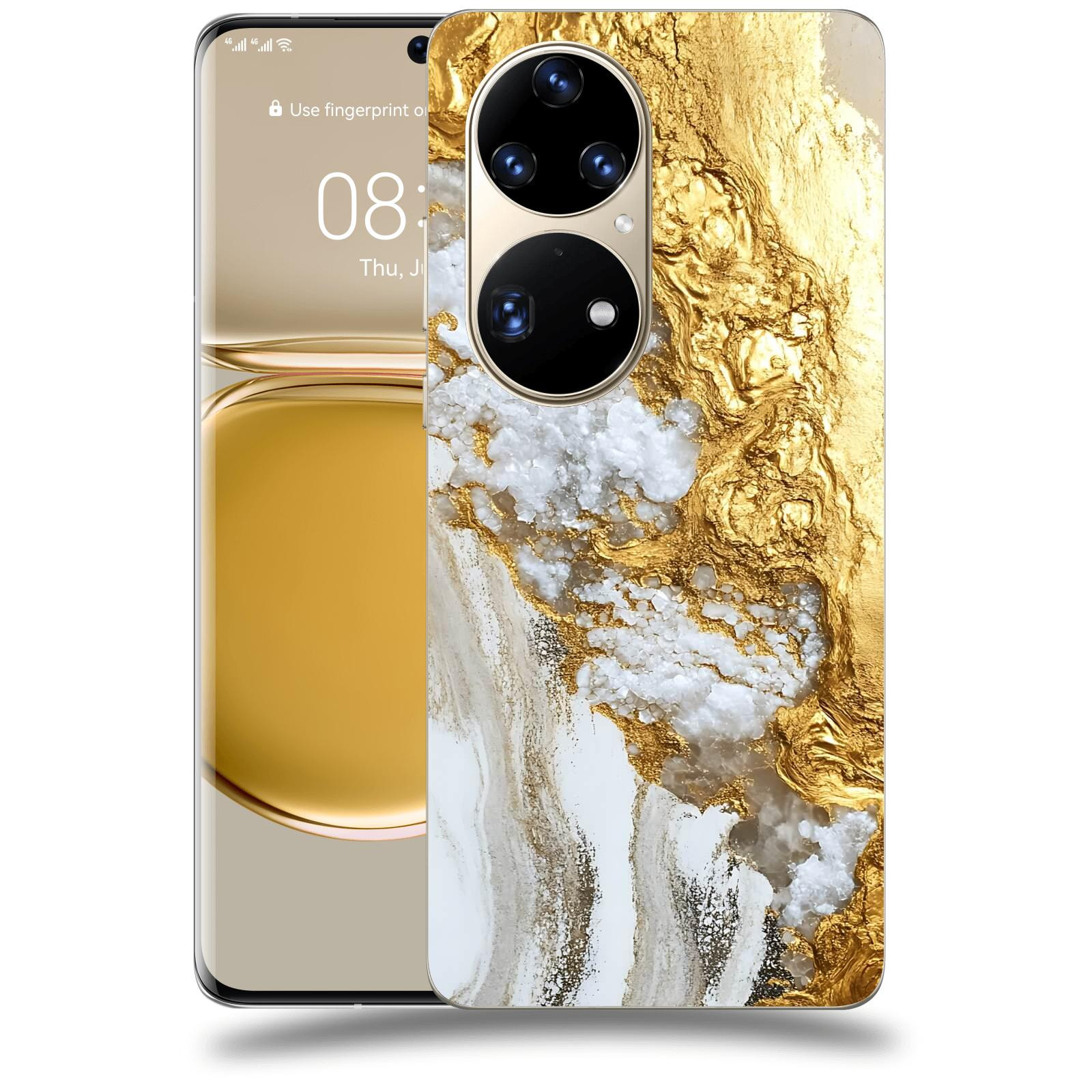 ACOVER Kryt na mobil Huawei P50 - Liquid Gold V