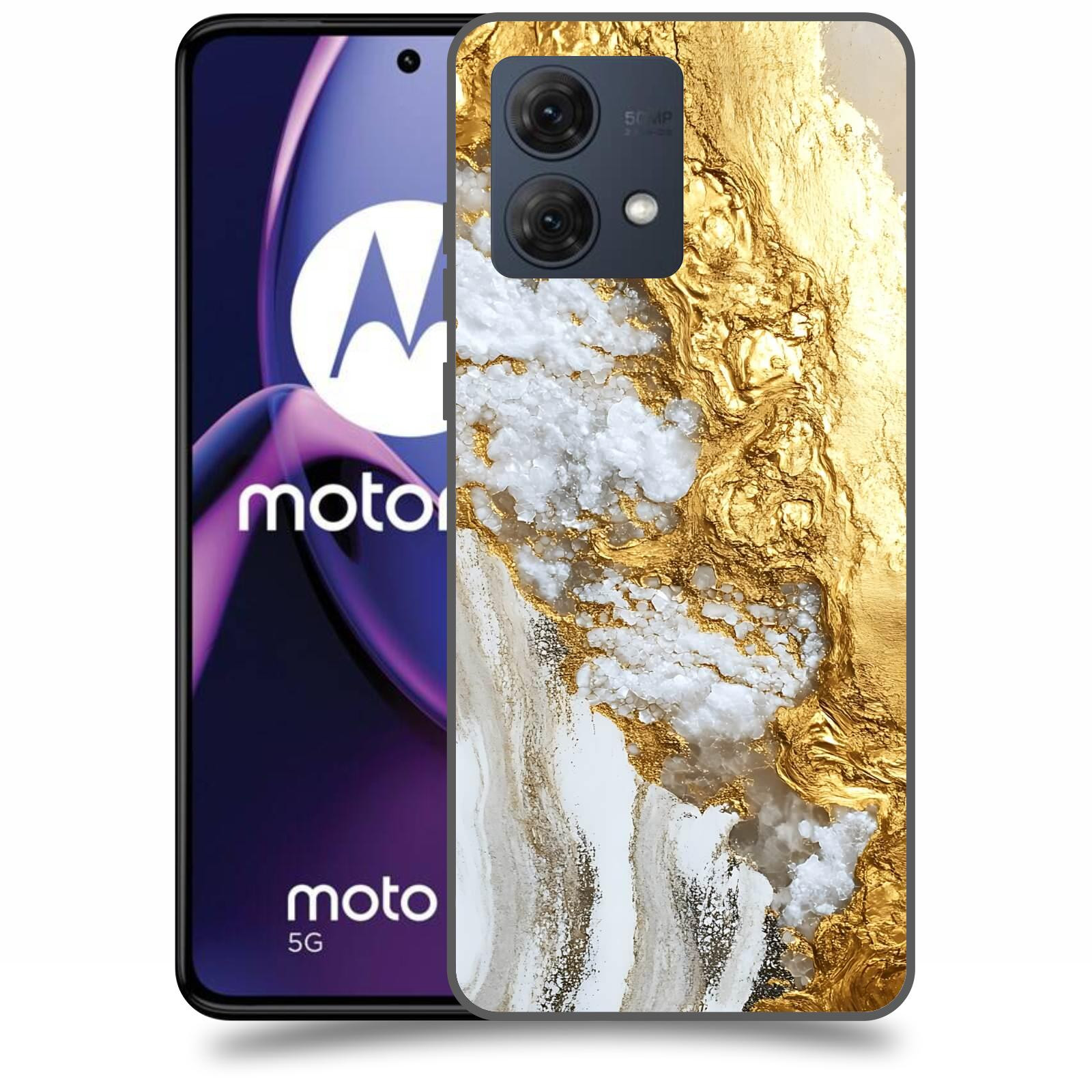 ACOVER Kryt na mobil Motorola Moto G84 5G - Liquid Gold V