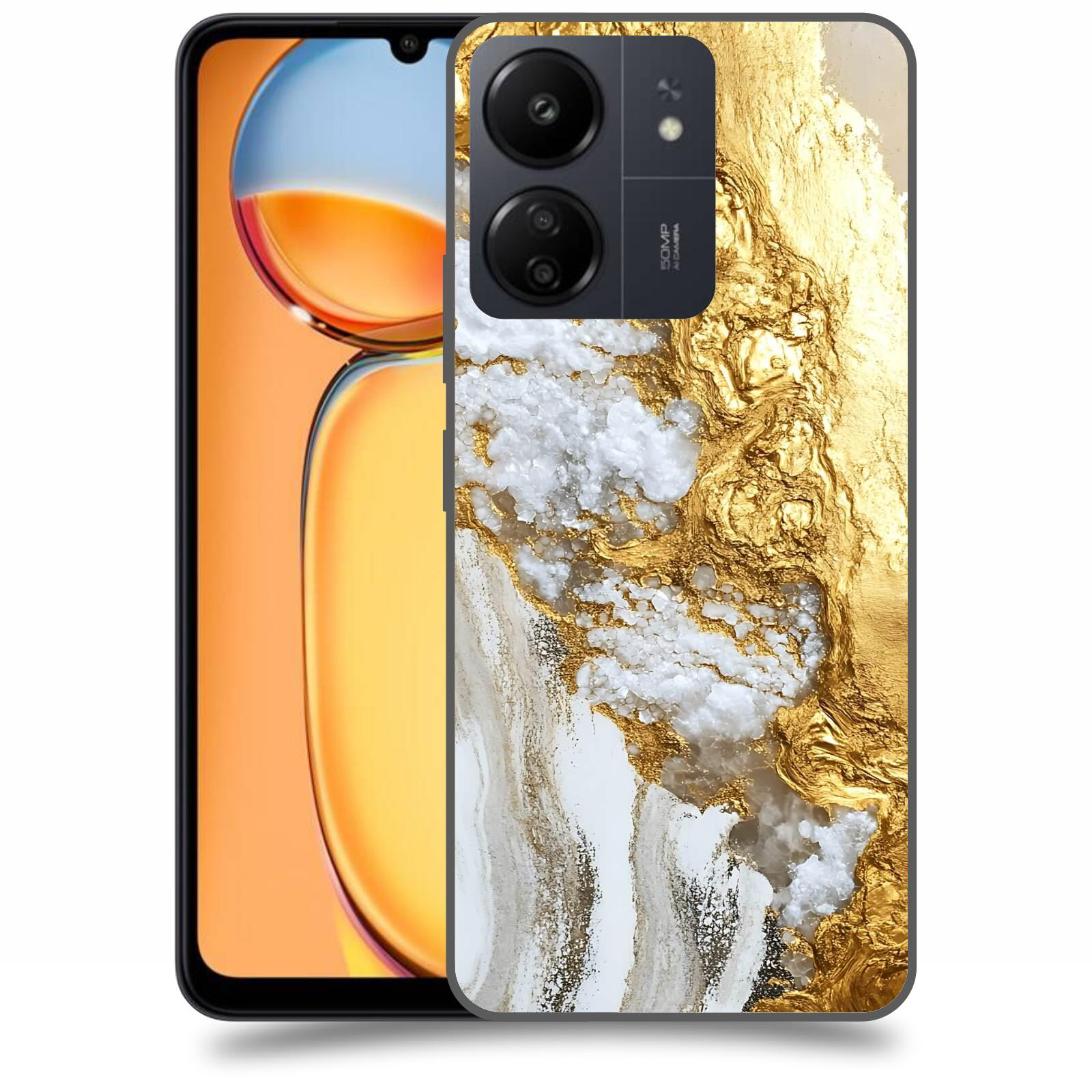 ACOVER Kryt na mobil Xiaomi Redmi 13C 4G  Liquid Gold V