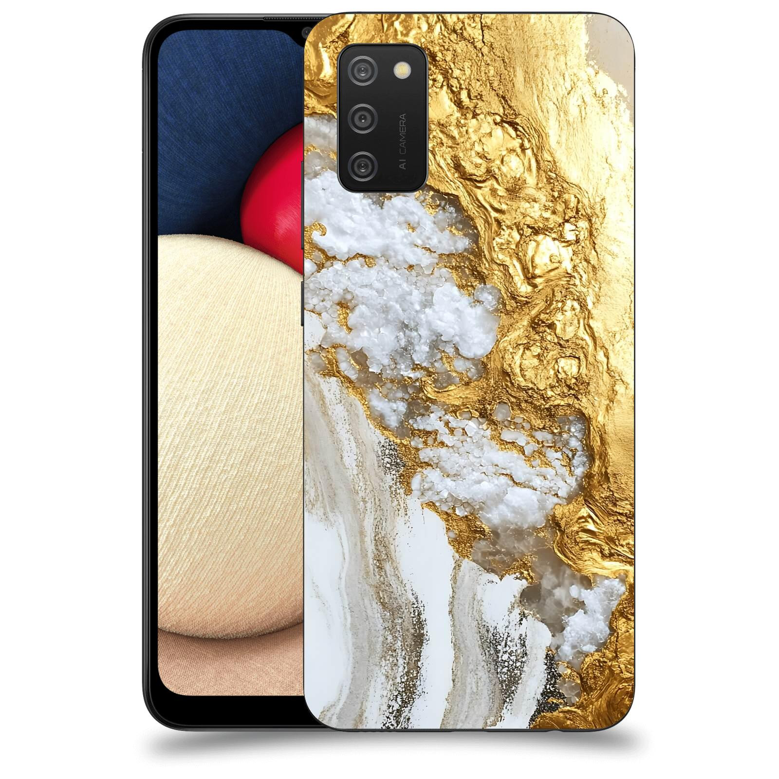 ACOVER Kryt na mobil Samsung Galaxy A02s A025G - Liquid Gold V