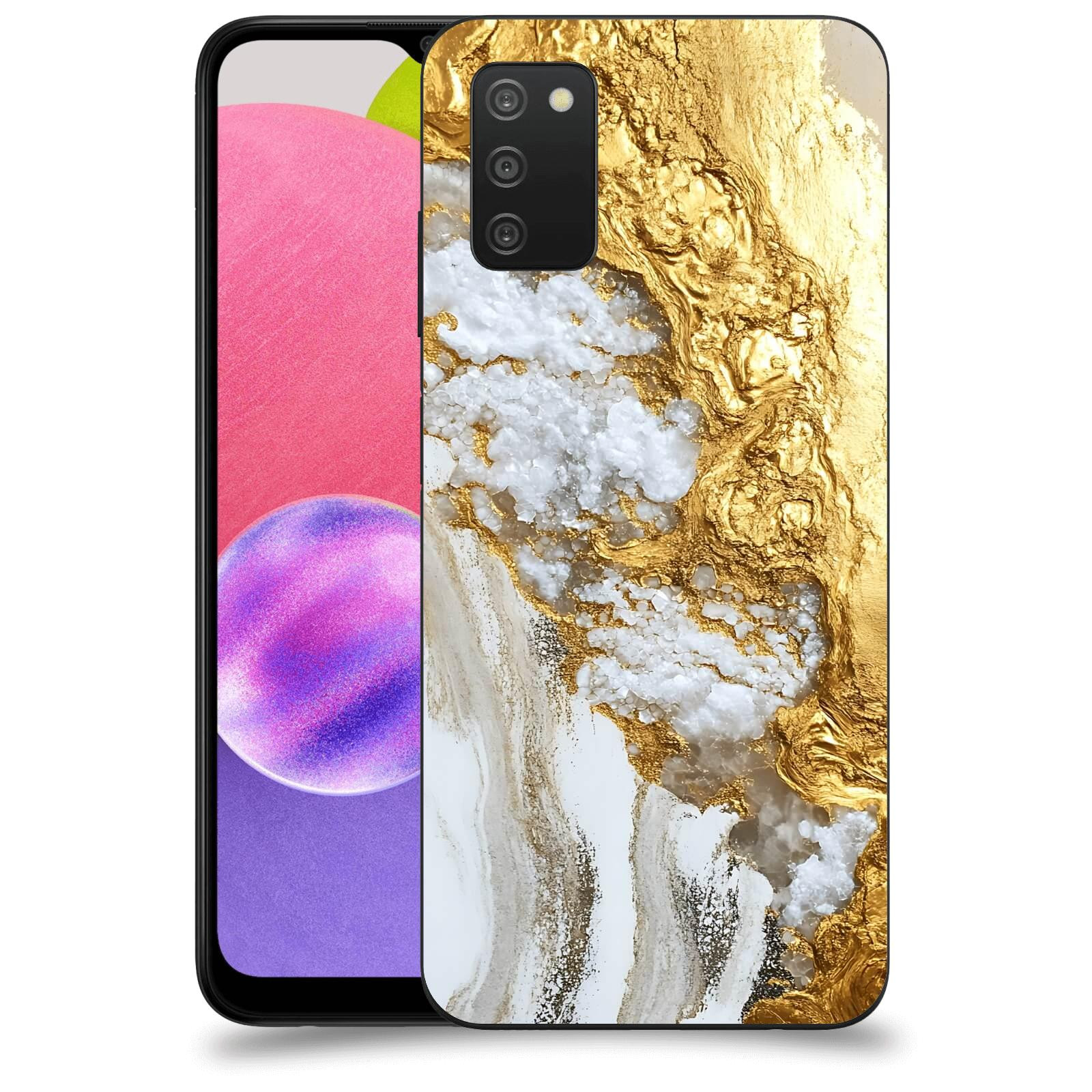 ACOVER Kryt na mobil Samsung Galaxy A03s A037G - Liquid Gold V