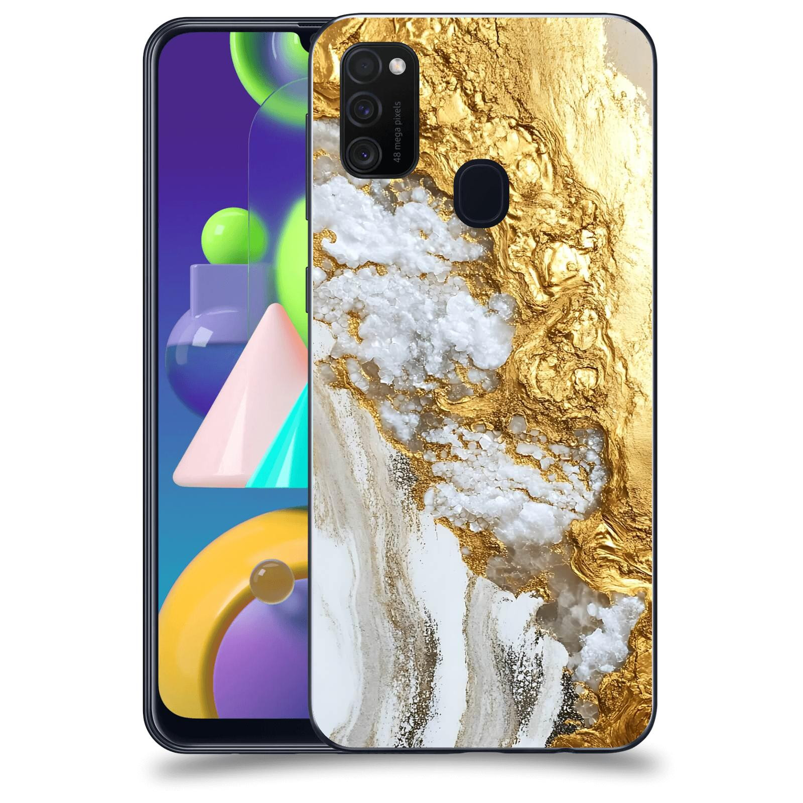 ACOVER Kryt na mobil Samsung Galaxy M21 M215F - Liquid Gold V
