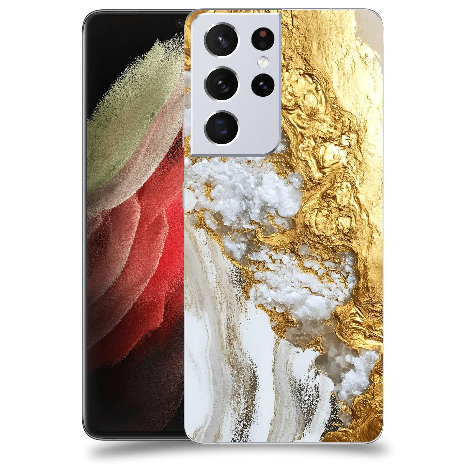 ACOVER Kryt na mobil Samsung Galaxy S21 Ultra 5G G998B - Liquid Gold V