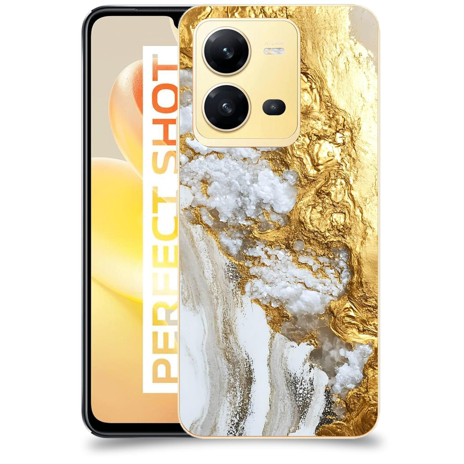 ACOVER Kryt na mobil Vivo X80 Lite - Liquid Gold V