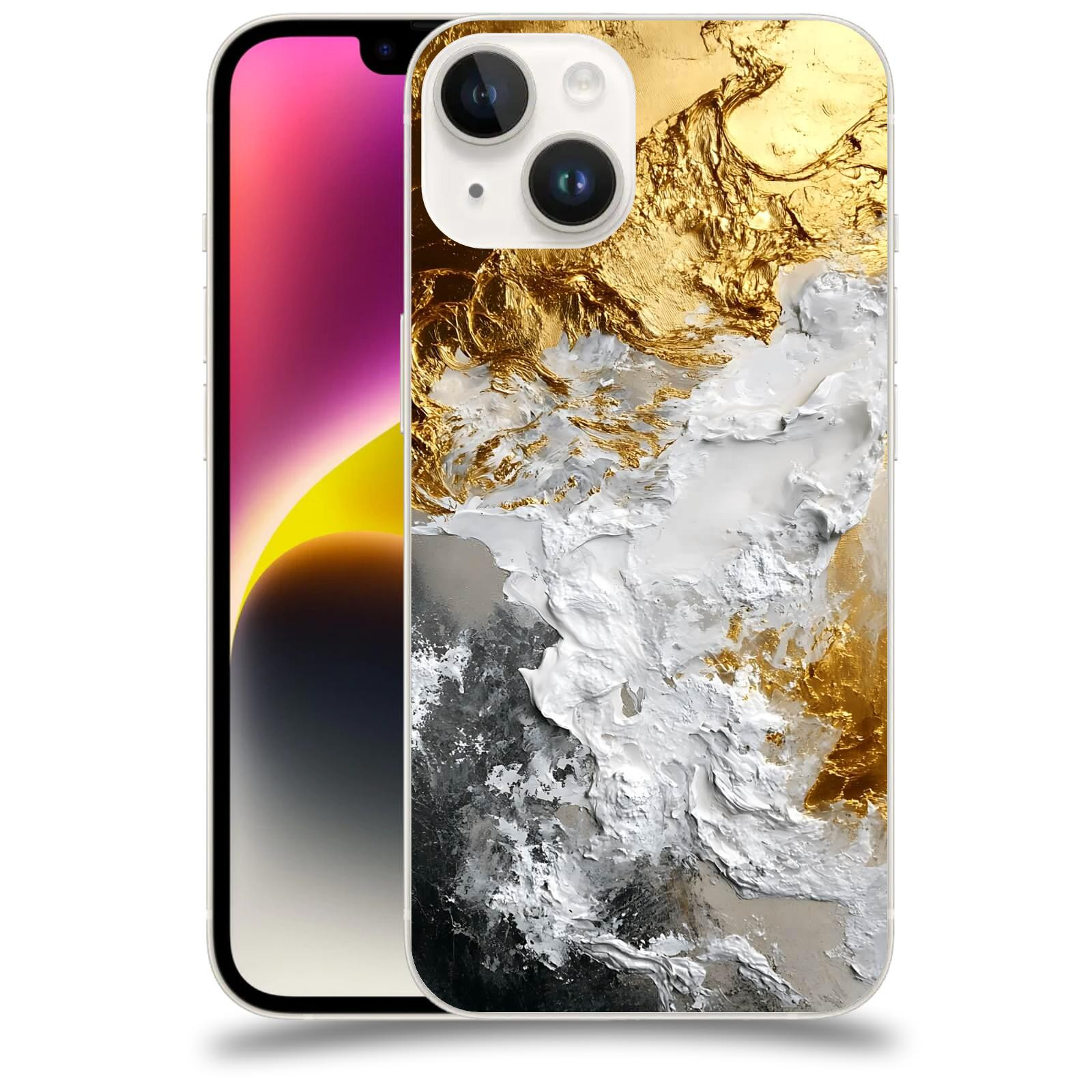 ACOVER Kryt na mobil Apple iPhone 14 - Liquid Gold VI