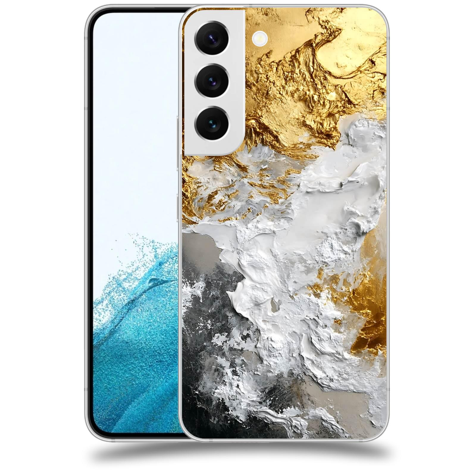 ACOVER Kryt na mobil Samsung Galaxy S22 5G - Liquid Gold VI