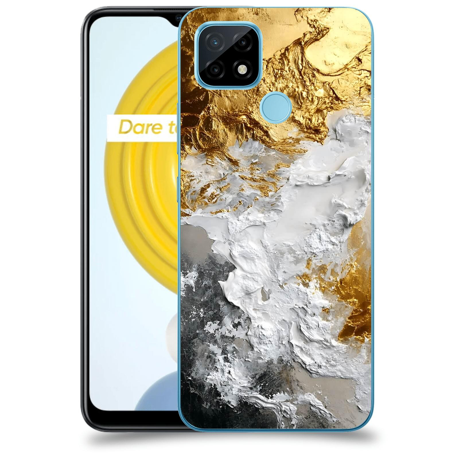 ACOVER Kryt na mobil Realme C21 - Liquid Gold VI