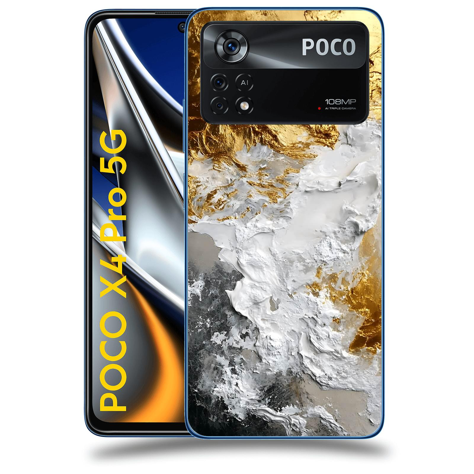 ACOVER Kryt na mobil Xiaomi Poco X4 Pro 5G - Liquid Gold VI