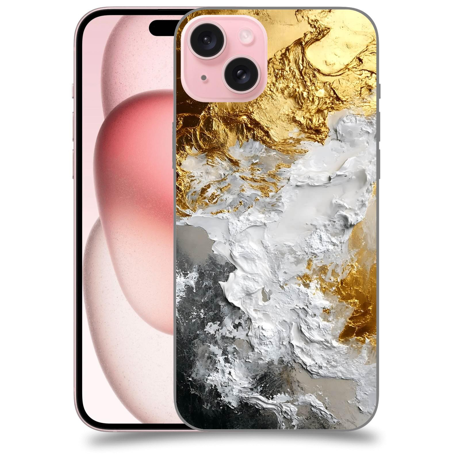 ACOVER Kryt na mobil Apple iPhone 15 plus - Liquid Gold VI