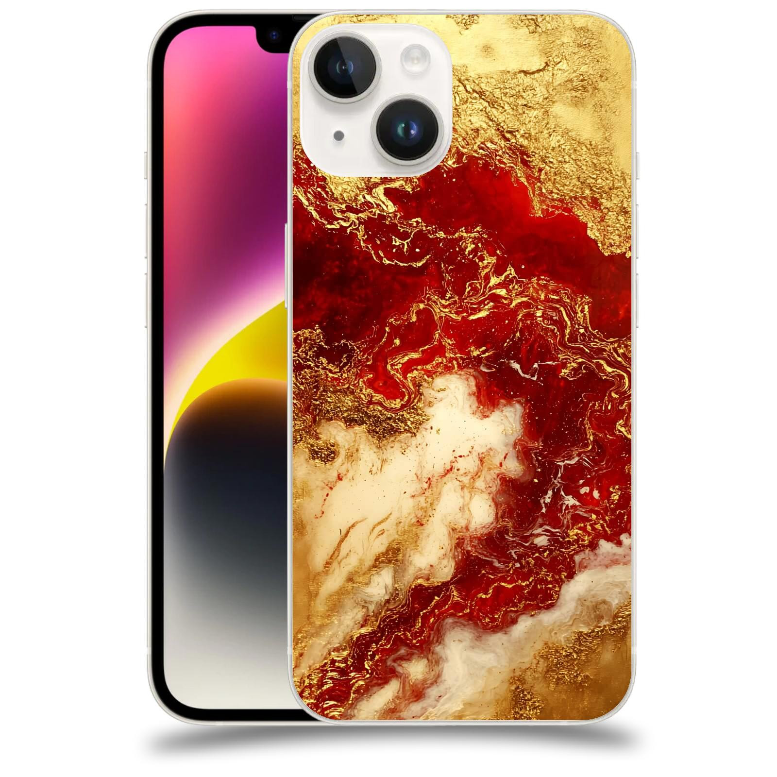 ACOVER Kryt na mobil Apple iPhone 14 - Golden Blood I