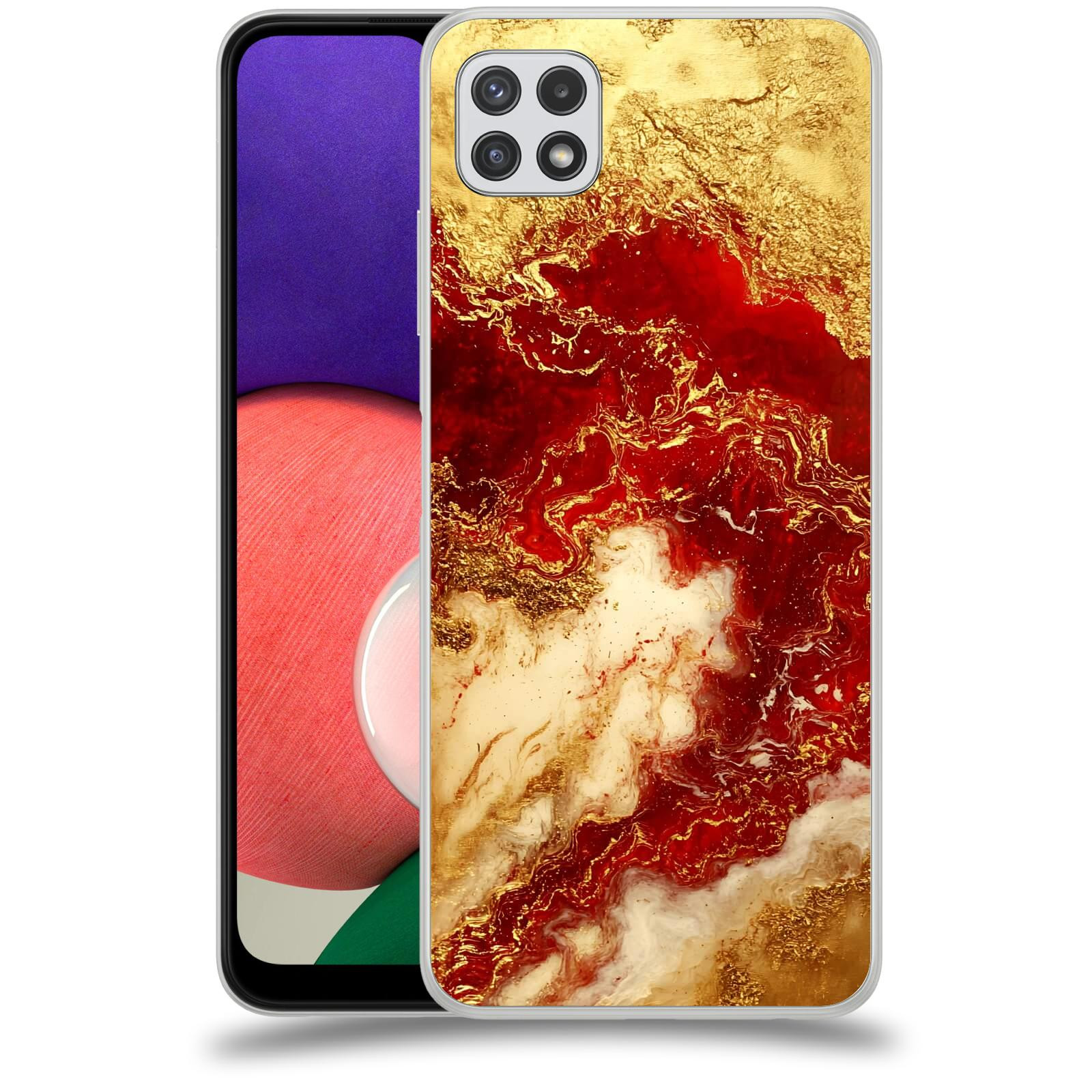 ACOVER Kryt na mobil Samsung Galaxy A22 A225F - Golden Blood I