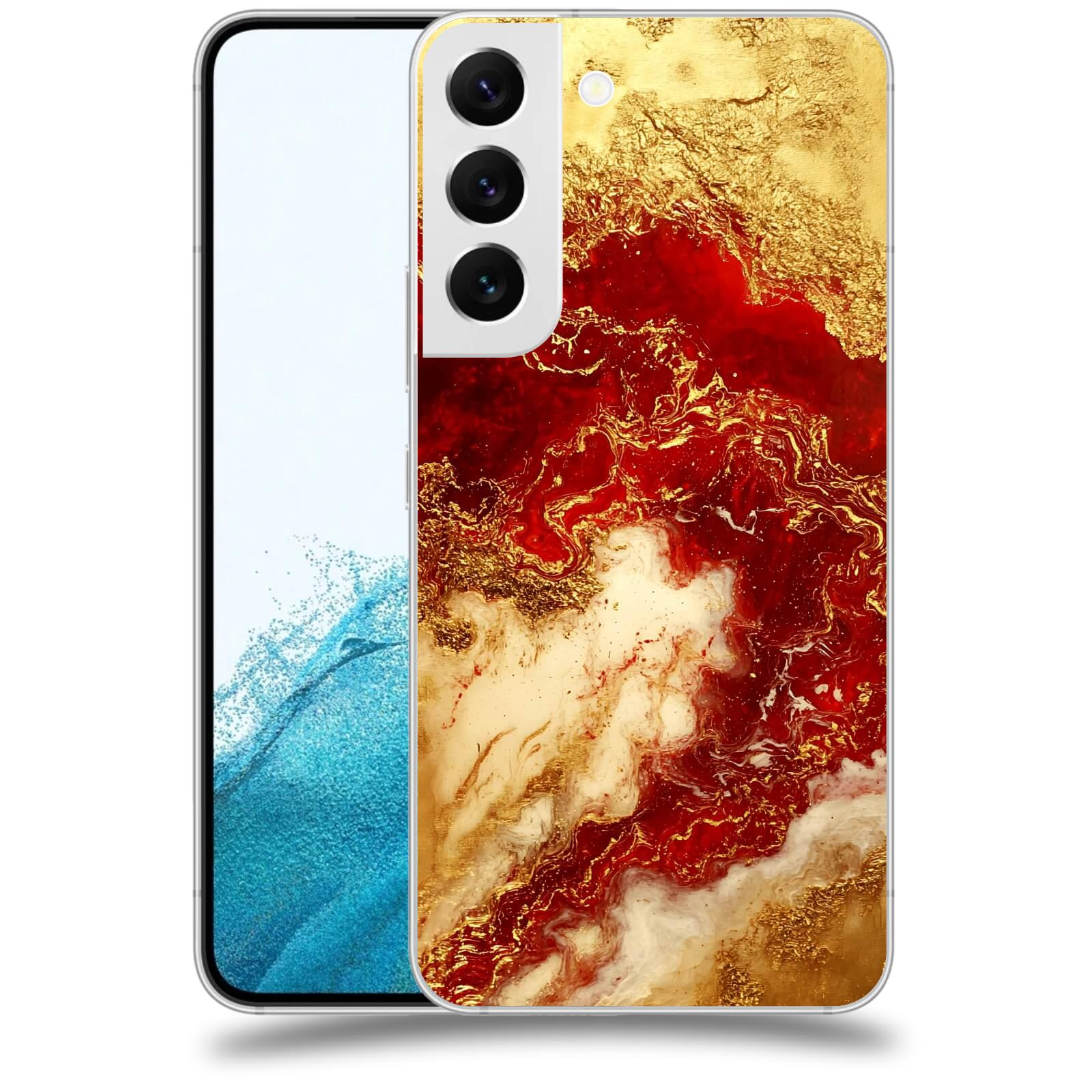 ACOVER Kryt na mobil Samsung Galaxy S22 5G - Golden Blood I