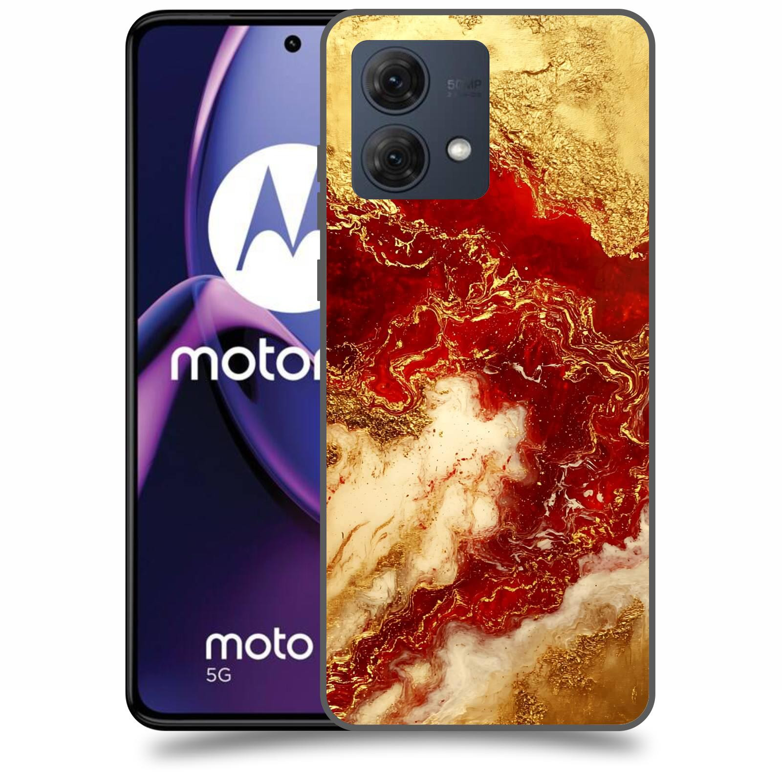ACOVER Kryt na mobil Motorola Moto G84 5G - Golden Blood I