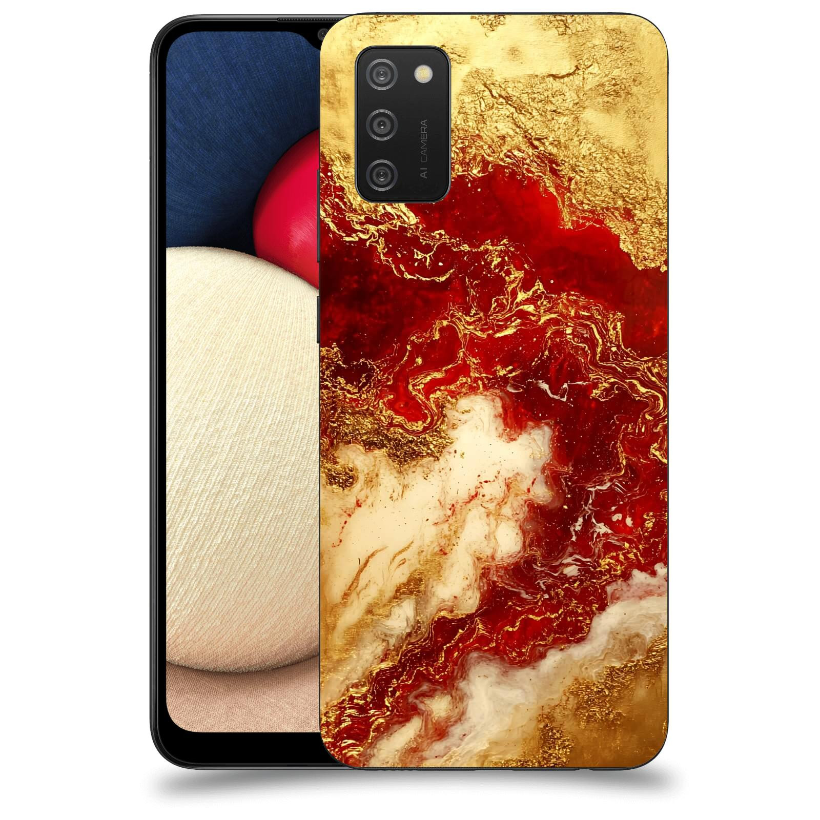 ACOVER Kryt na mobil Samsung Galaxy A02s A025G - Golden Blood I