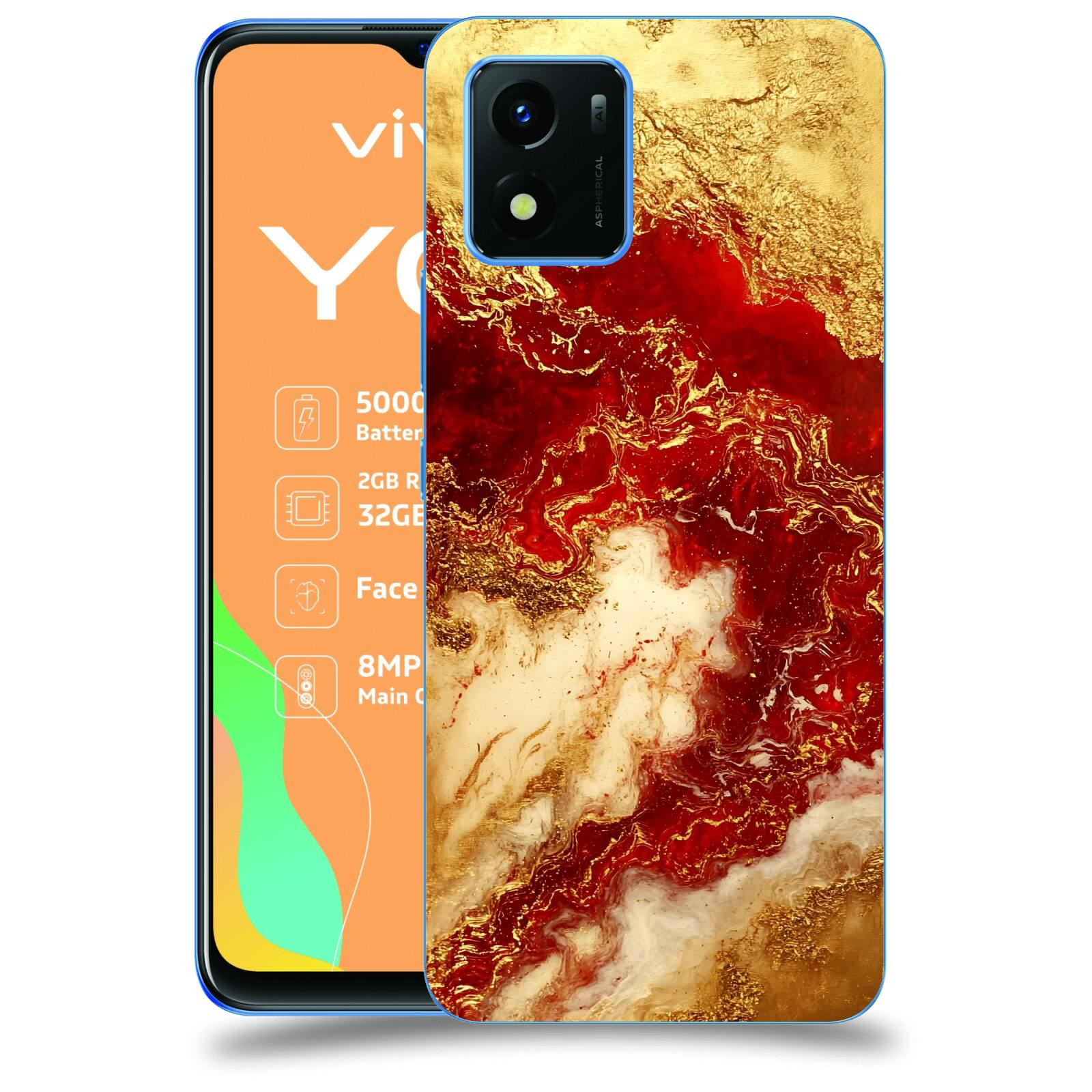 ACOVER Kryt na mobil Vivo Y01 - Golden Blood I
