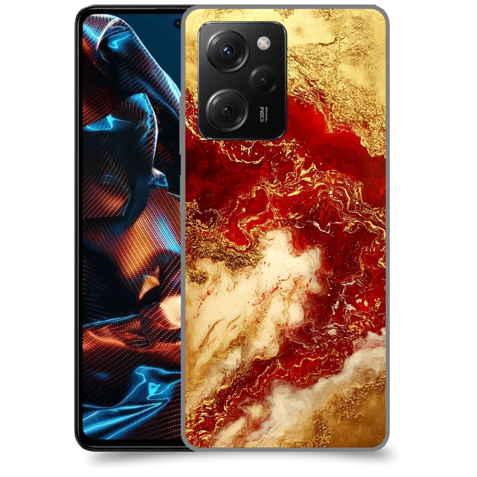 ACOVER Kryt na mobil Xiaomi Poco X5 Pro - Golden Blood I